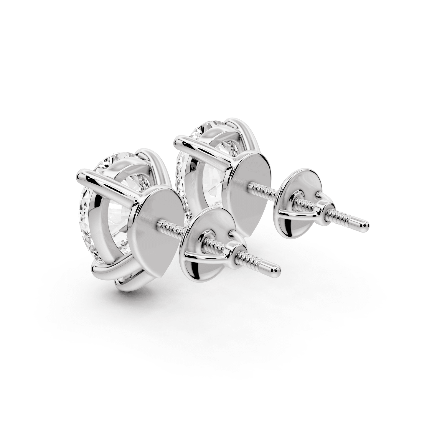 Este - 5ct 14k white gold Pear - Cut Diamond Stud Earrings - Mr. Alex Jewelry