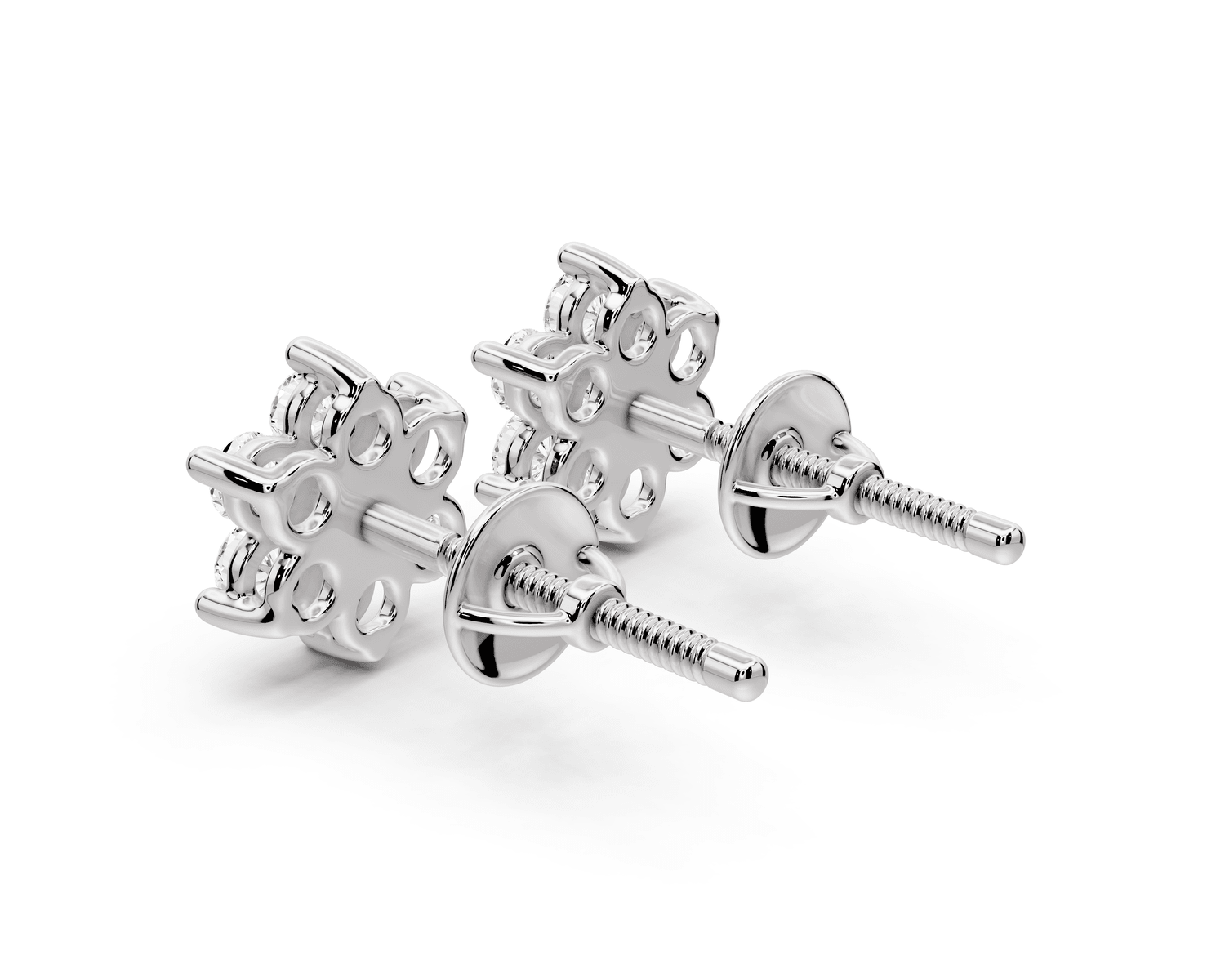 Gemma Earrings White Gold - Mr. Alex Jewelry