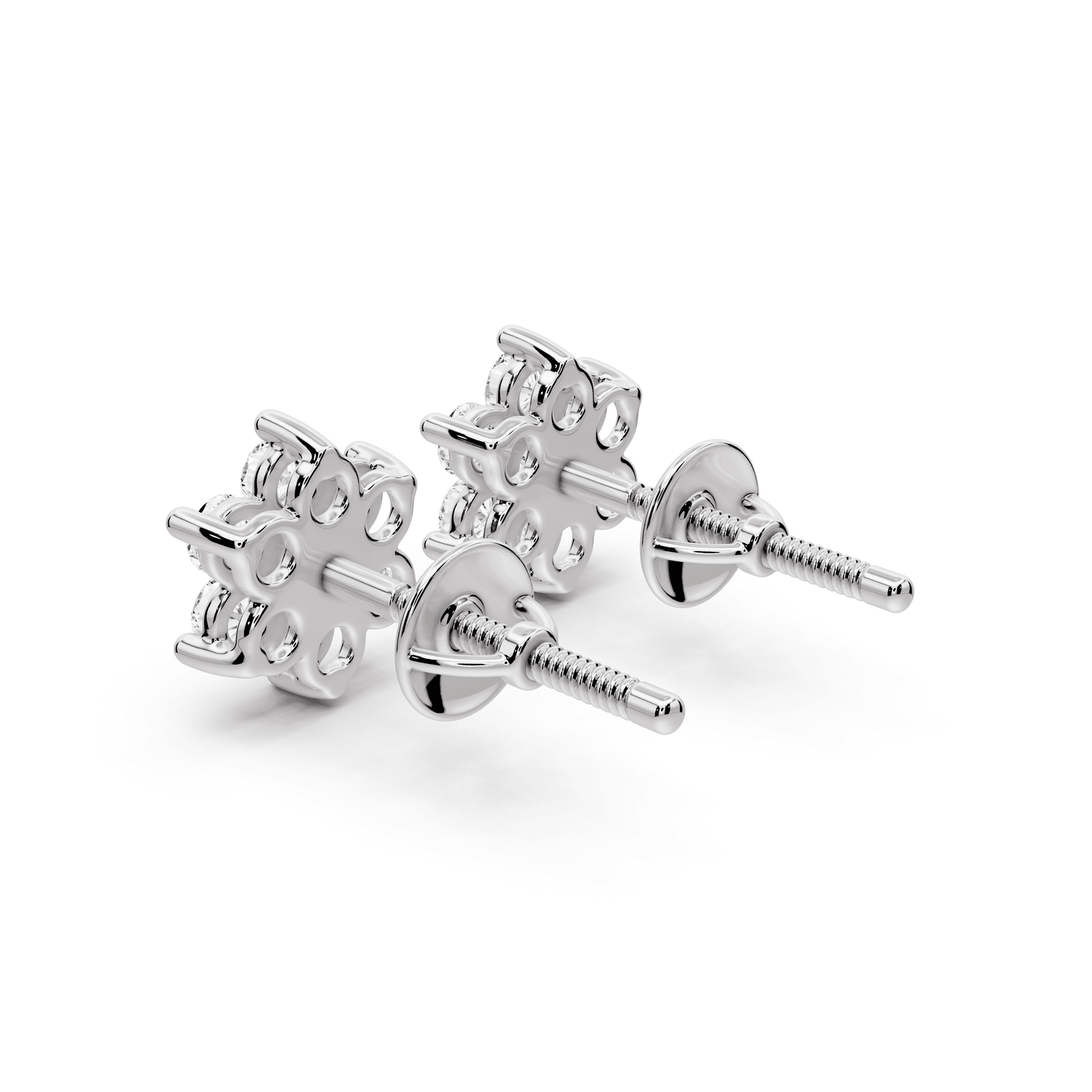 Gemma Earrings White Gold - Mr. Alex Jewelry