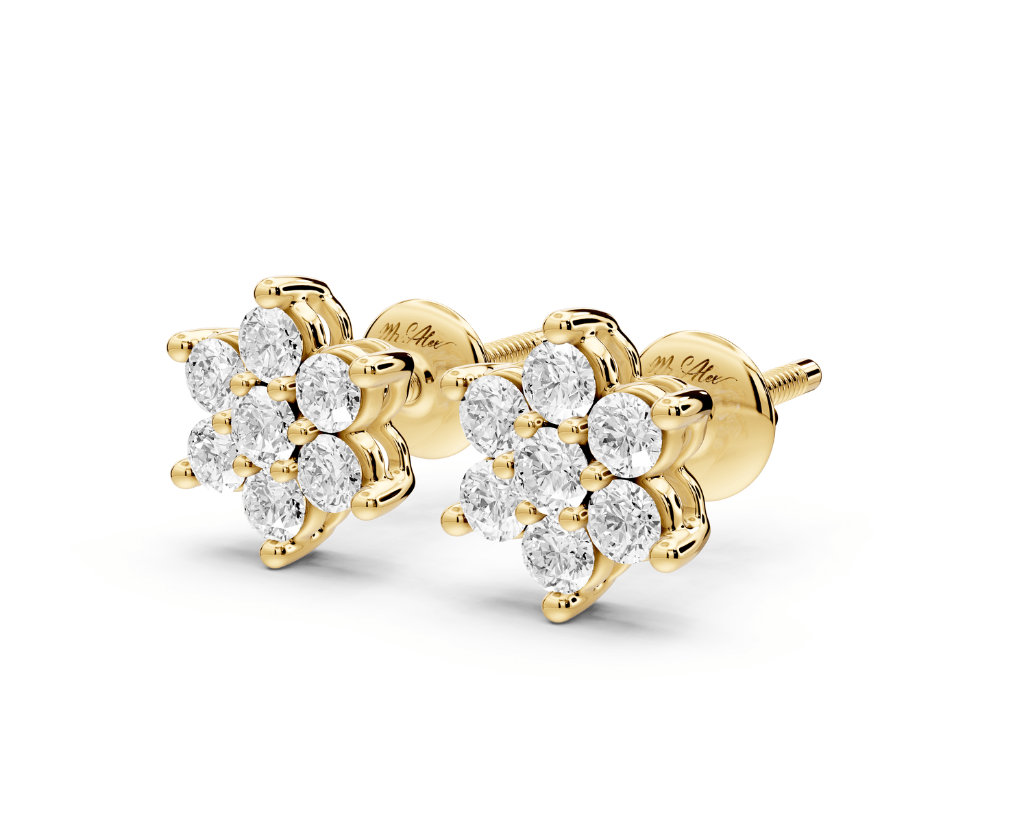 Gemma Earrings Yellow Gold - Mr. Alex Jewelry
