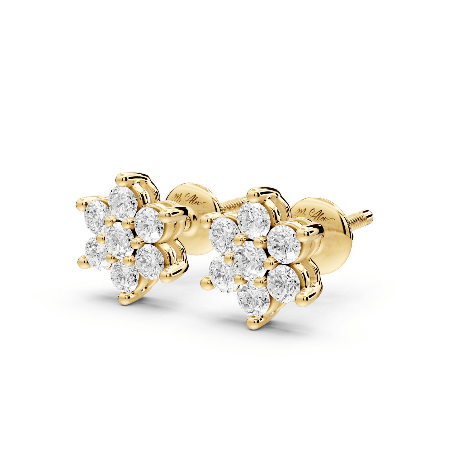 Gemma Earrings Yellow Gold - Mr. Alex Jewelry