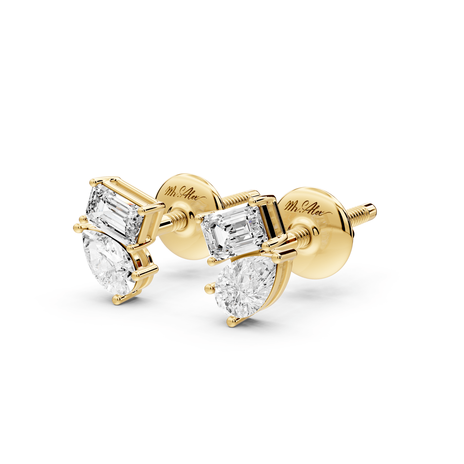 Gia Earrings Yellow Gold - Mr. Alex Jewelry
