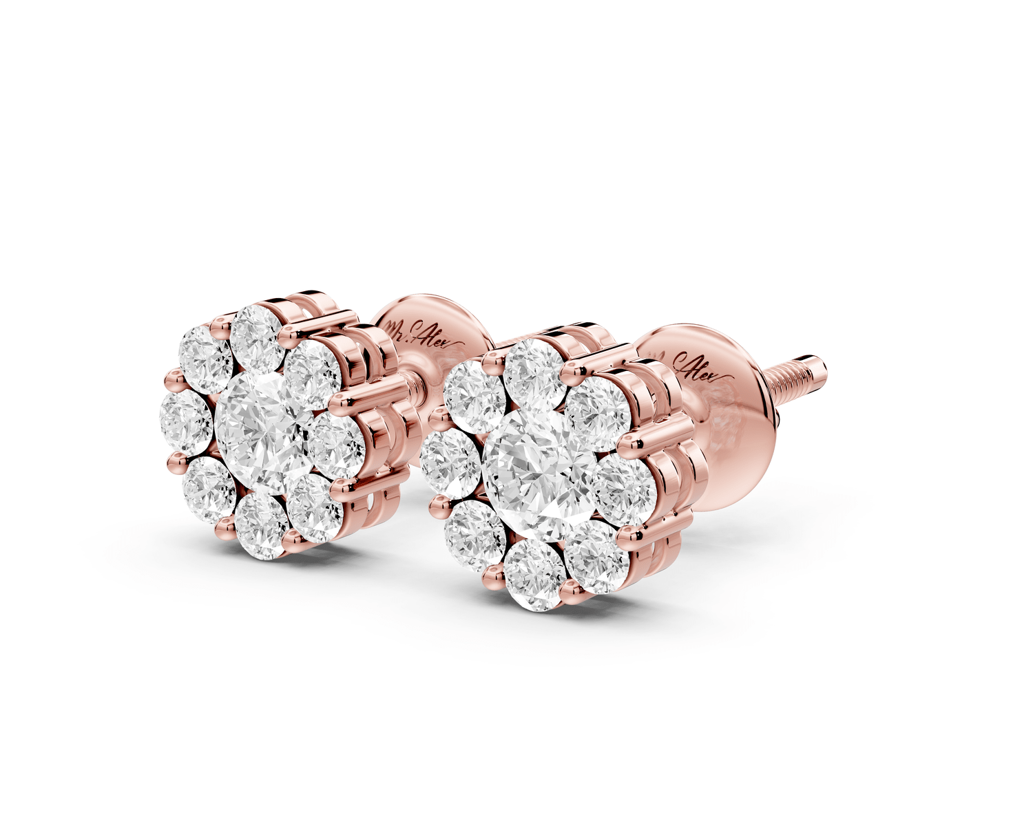 Iris Earrings Rose Gold - Mr. Alex Jewelry