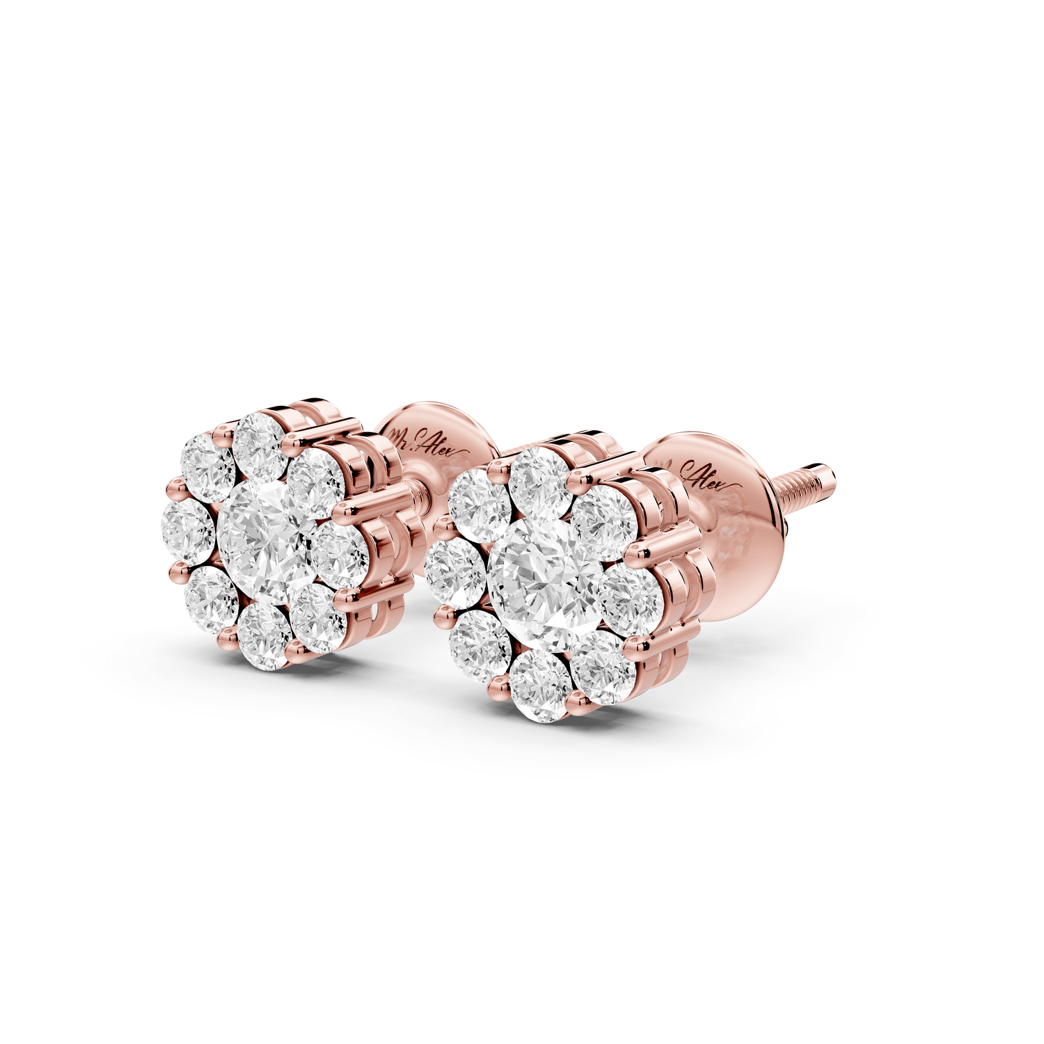 Iris Earrings Rose Gold - Mr. Alex Jewelry