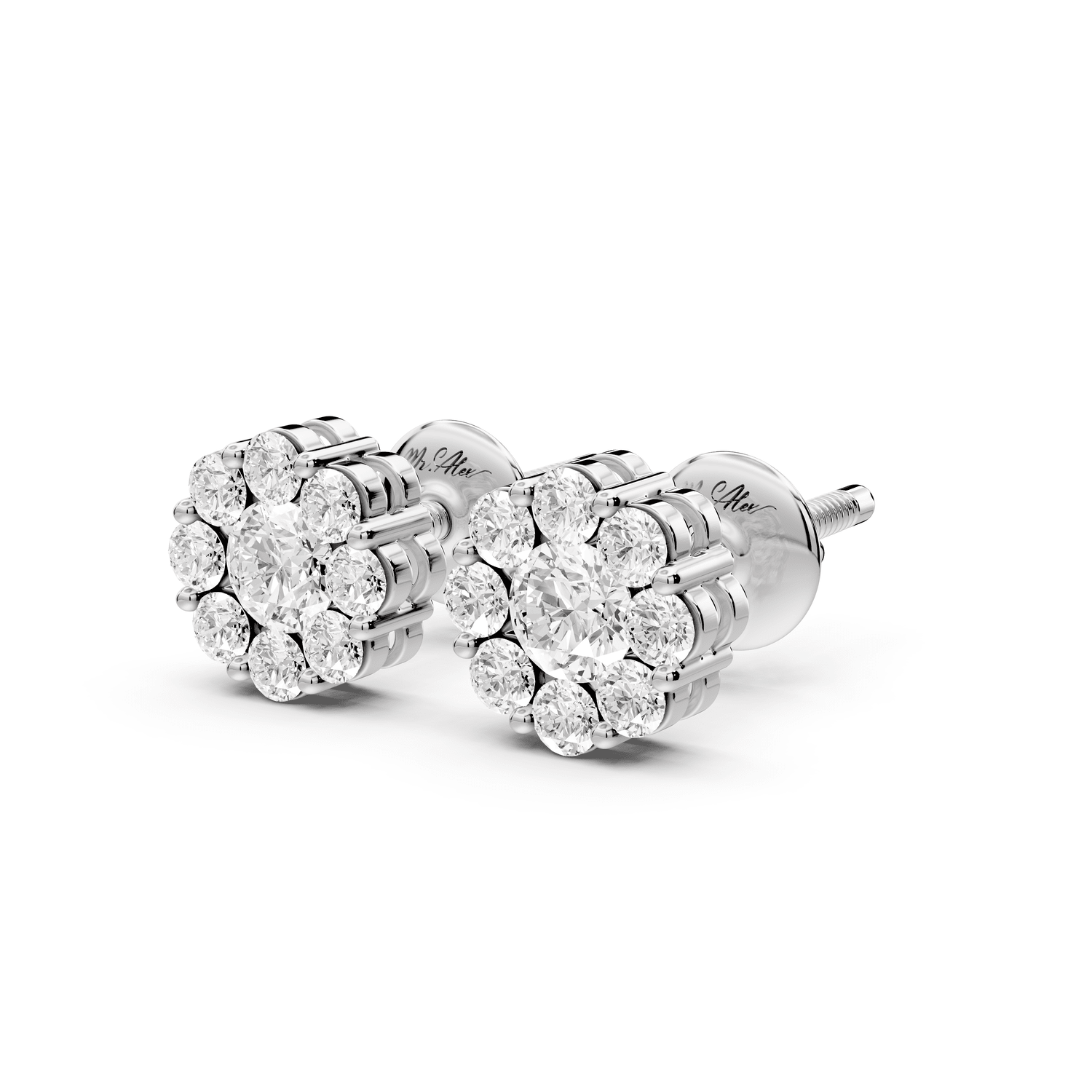 Iris Earrings White Gold - Mr. Alex Jewelry