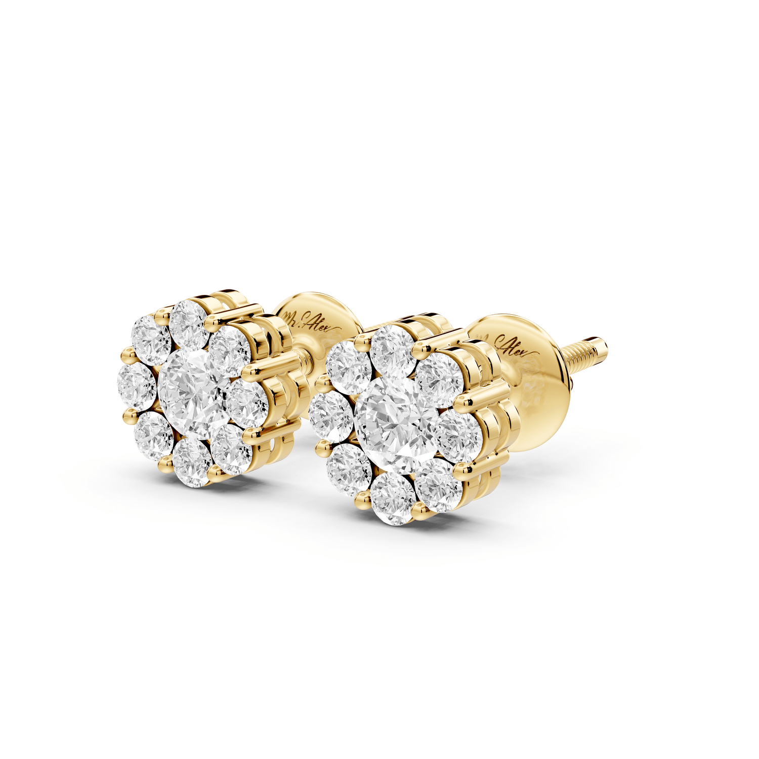 Iris Earrings Yellow Gold - Mr. Alex Jewelry
