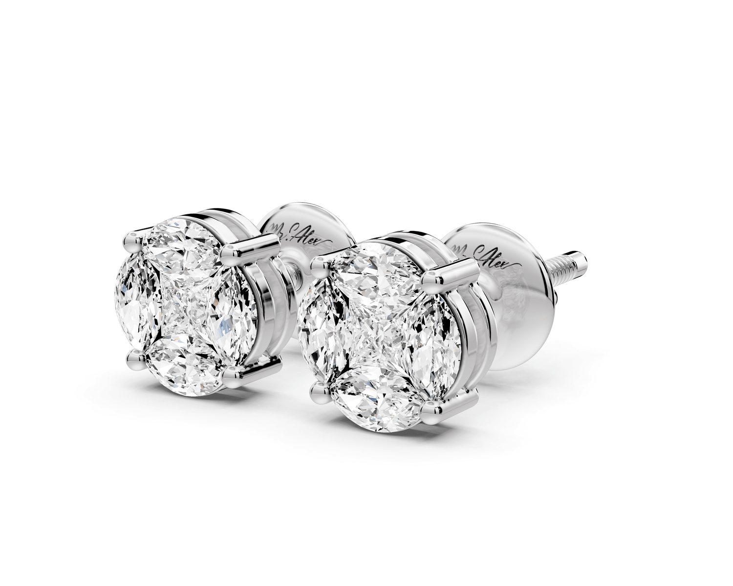 Isla Earrings White Gold - Mr. Alex Jewelry