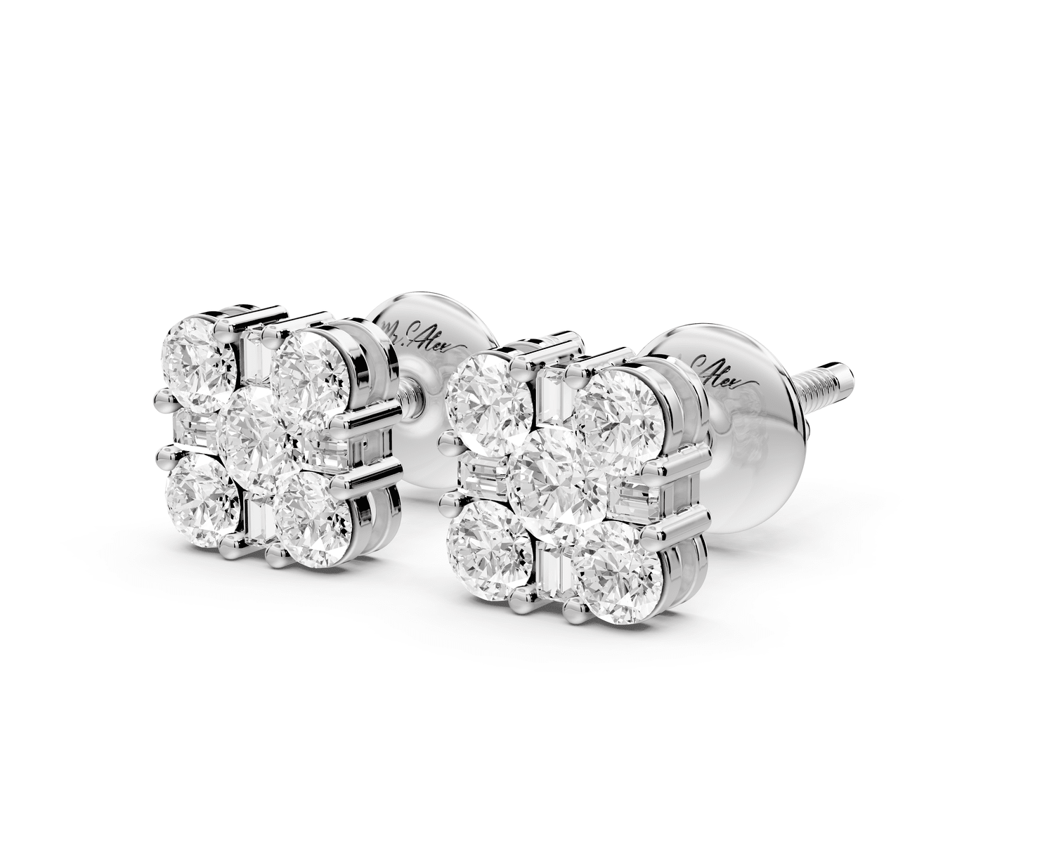Jade Earrings White Gold - Mr. Alex Jewelry