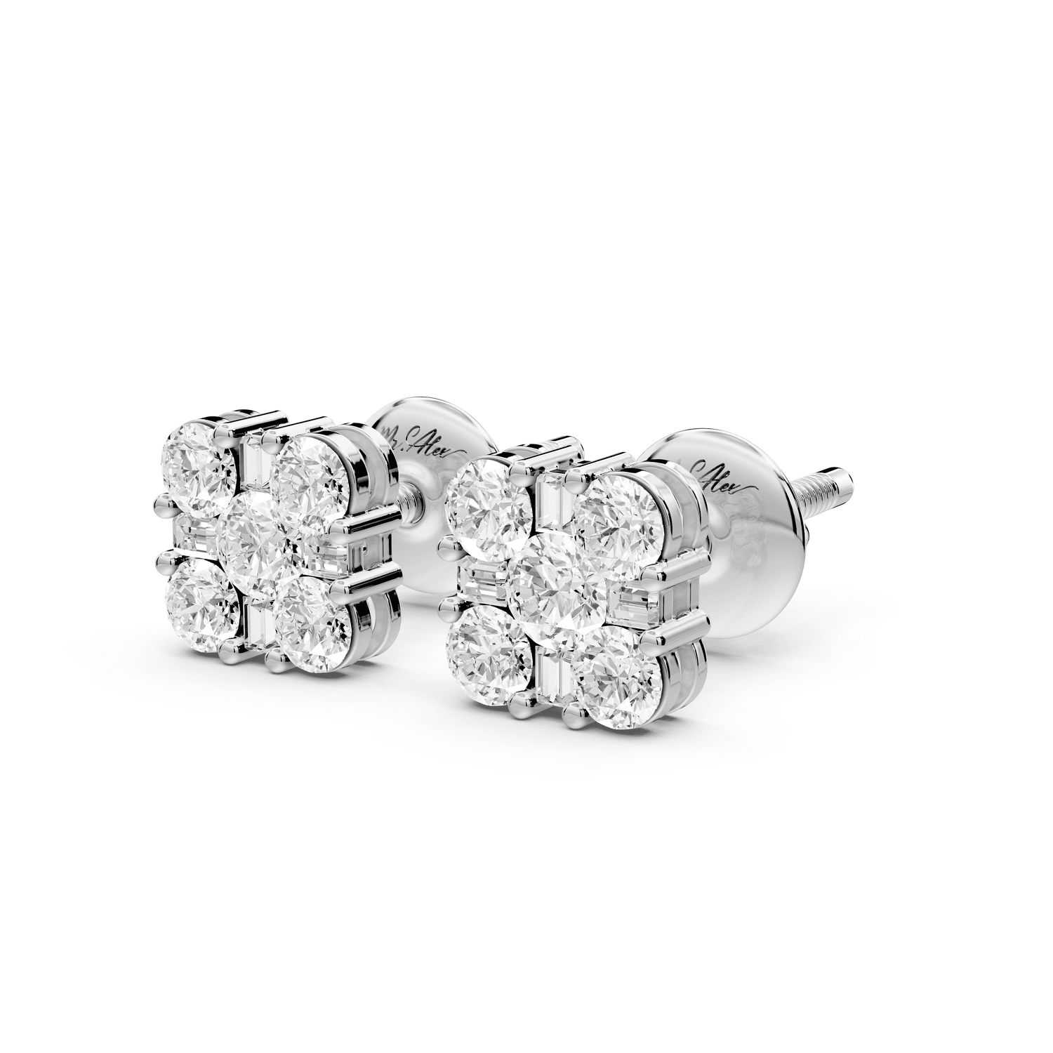Jade Earrings White Gold - Mr. Alex Jewelry