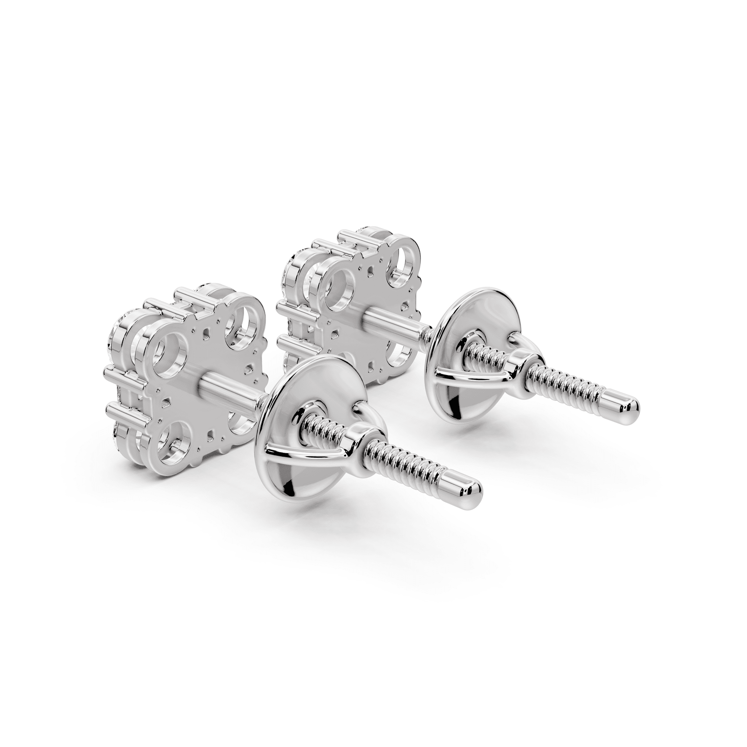 Jade Earrings White Gold - Mr. Alex Jewelry