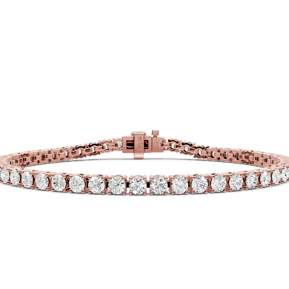July Diamond Tennis Bracelet (3.4mm) – 14K Rose Gold - Mr. Alex Jewelry