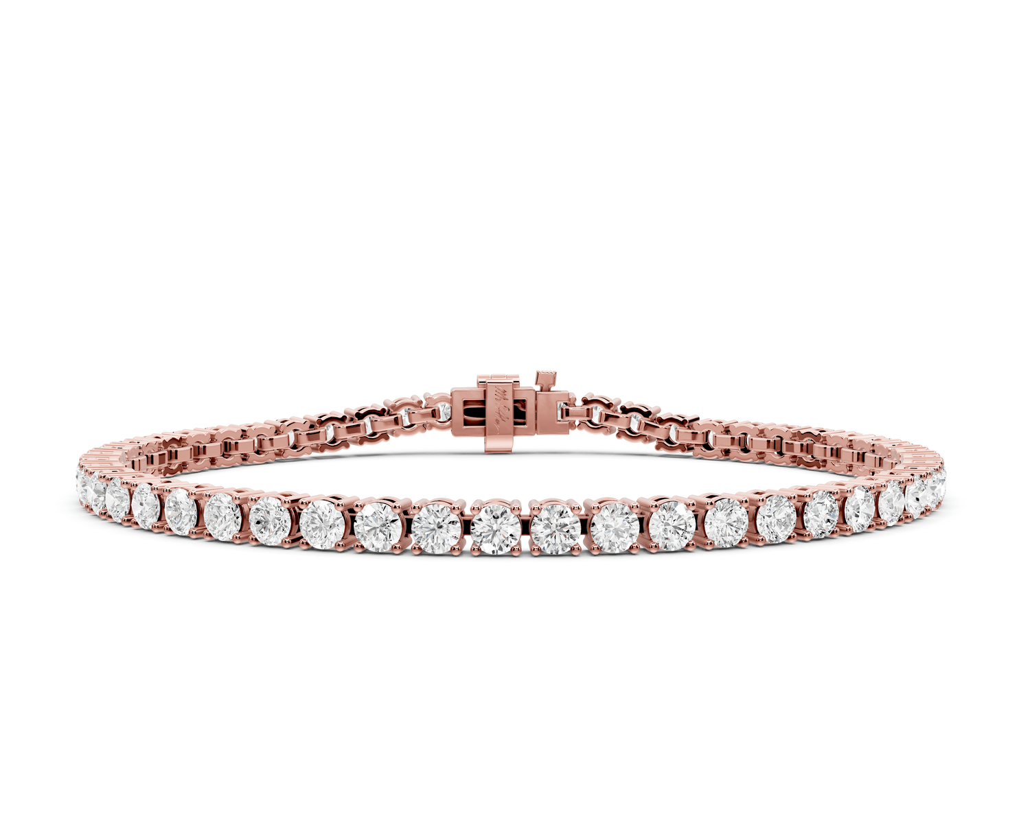 July Diamond Tennis Bracelet (3.4mm) – 14K Rose Gold - Mr. Alex Jewelry