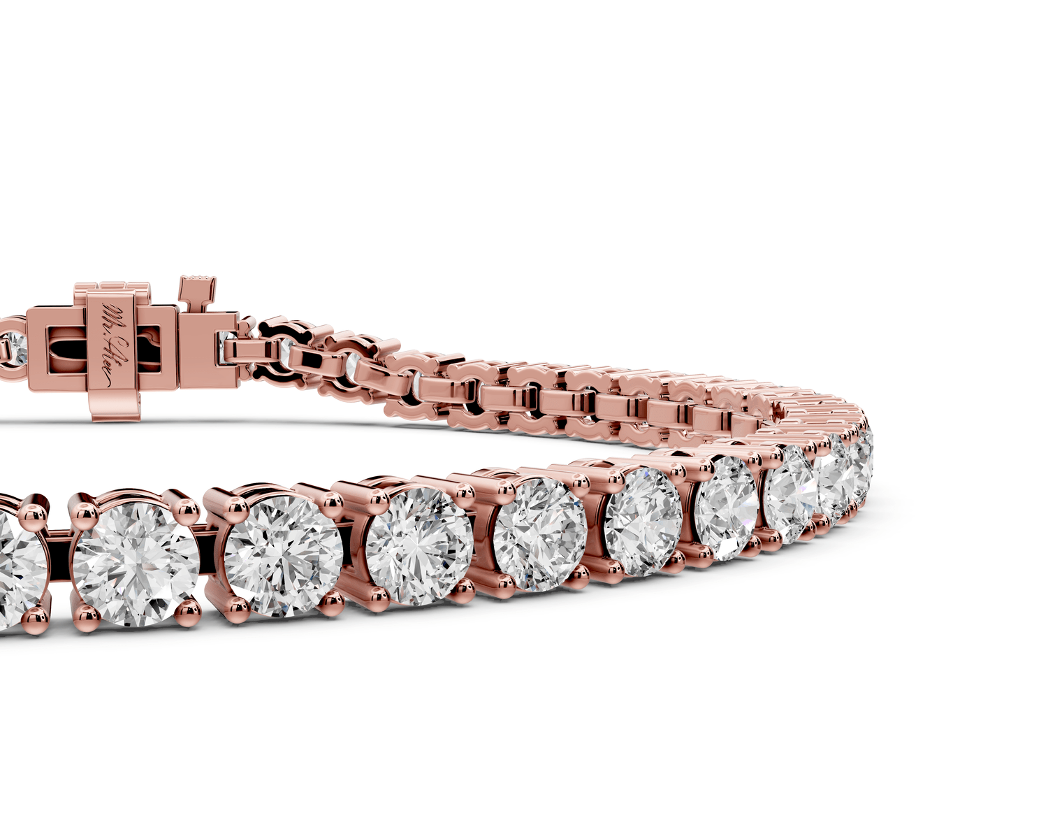 July Diamond Tennis Bracelet (3.4mm) – 14K Rose Gold - Mr. Alex Jewelry