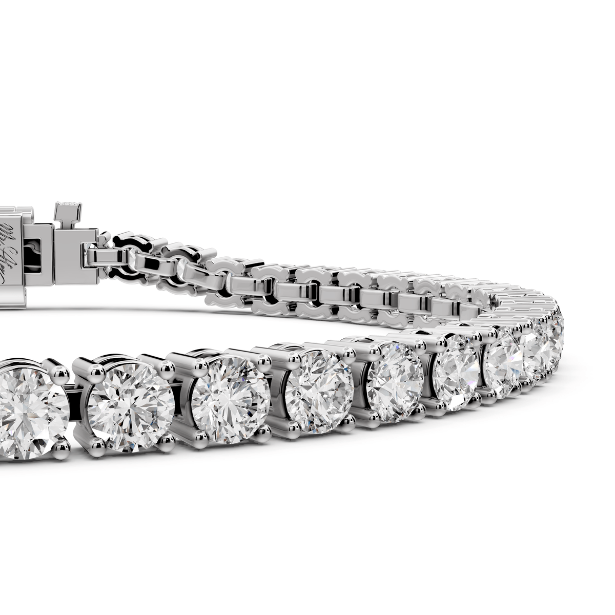 July Diamond Tennis Bracelet (3.4mm) – 14K White Gold - Mr. Alex Jewelry