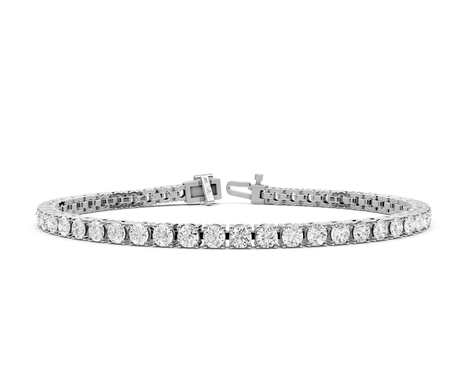 July Diamond Tennis Bracelet (3.4mm) – 14K White Gold - Mr. Alex Jewelry