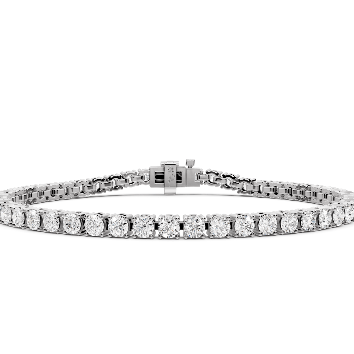 July Diamond Tennis Bracelet (3.4mm) – 14K White Gold - Mr. Alex Jewelry