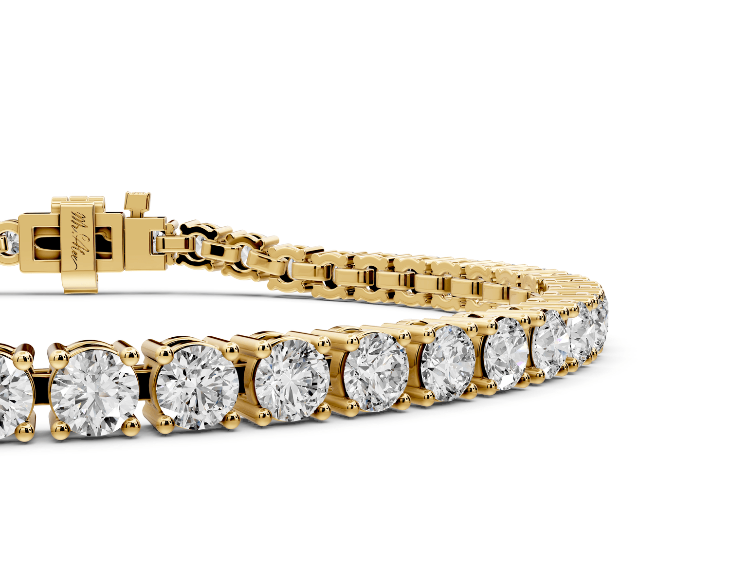 July Diamond Tennis Bracelet (3.4mm) – 14K Yellow Gold - Mr. Alex Jewelry