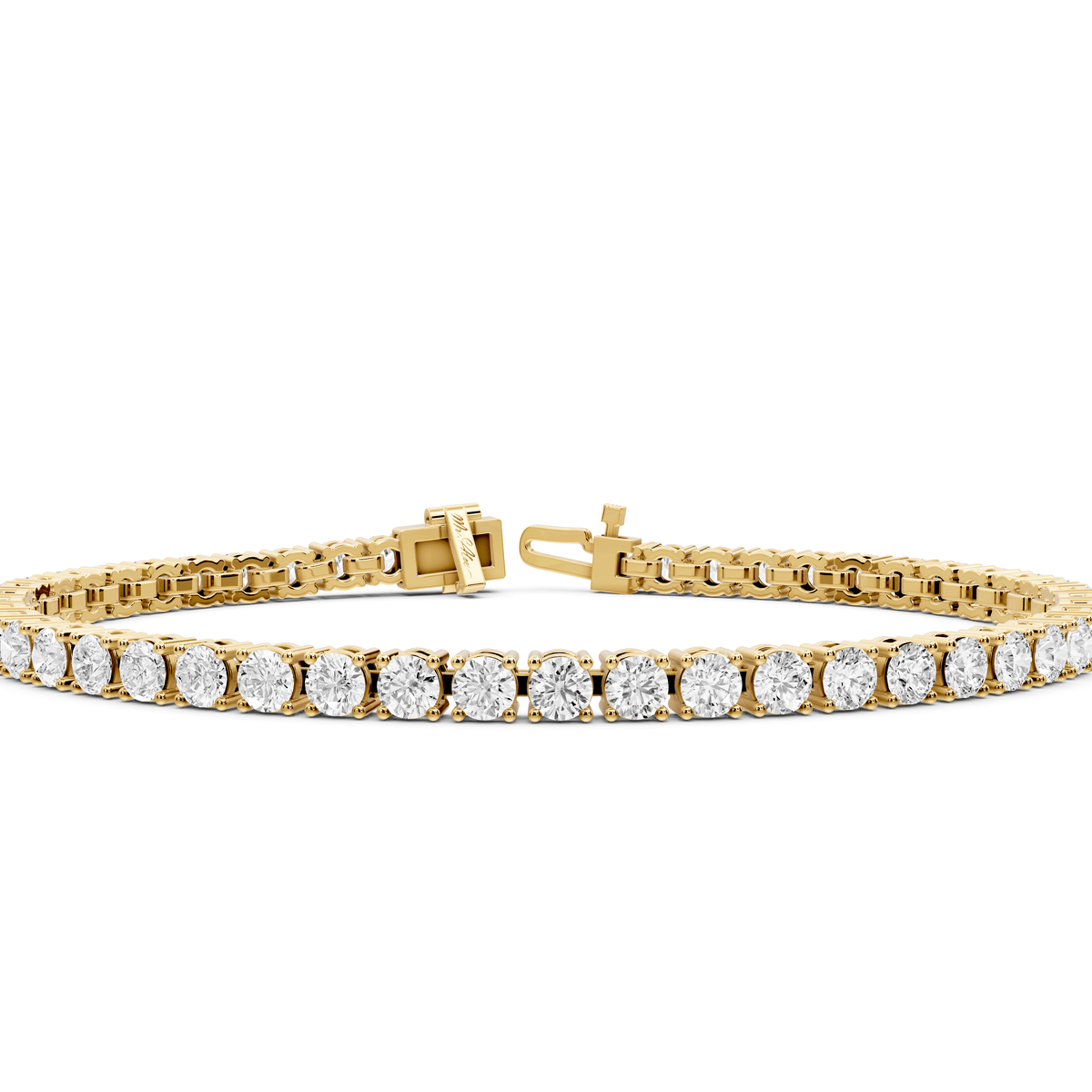 July Diamond Tennis Bracelet (3.4mm) – 14K Yellow Gold - Mr. Alex Jewelry
