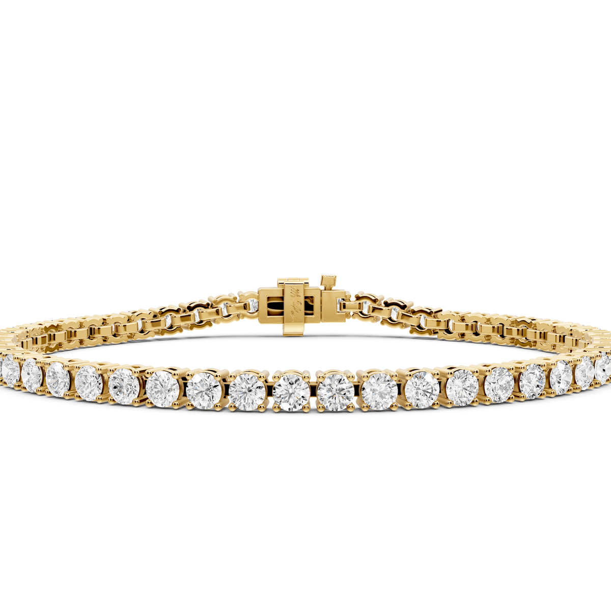 July Diamond Tennis Bracelet (3.4mm) – 14K Yellow Gold - Mr. Alex Jewelry