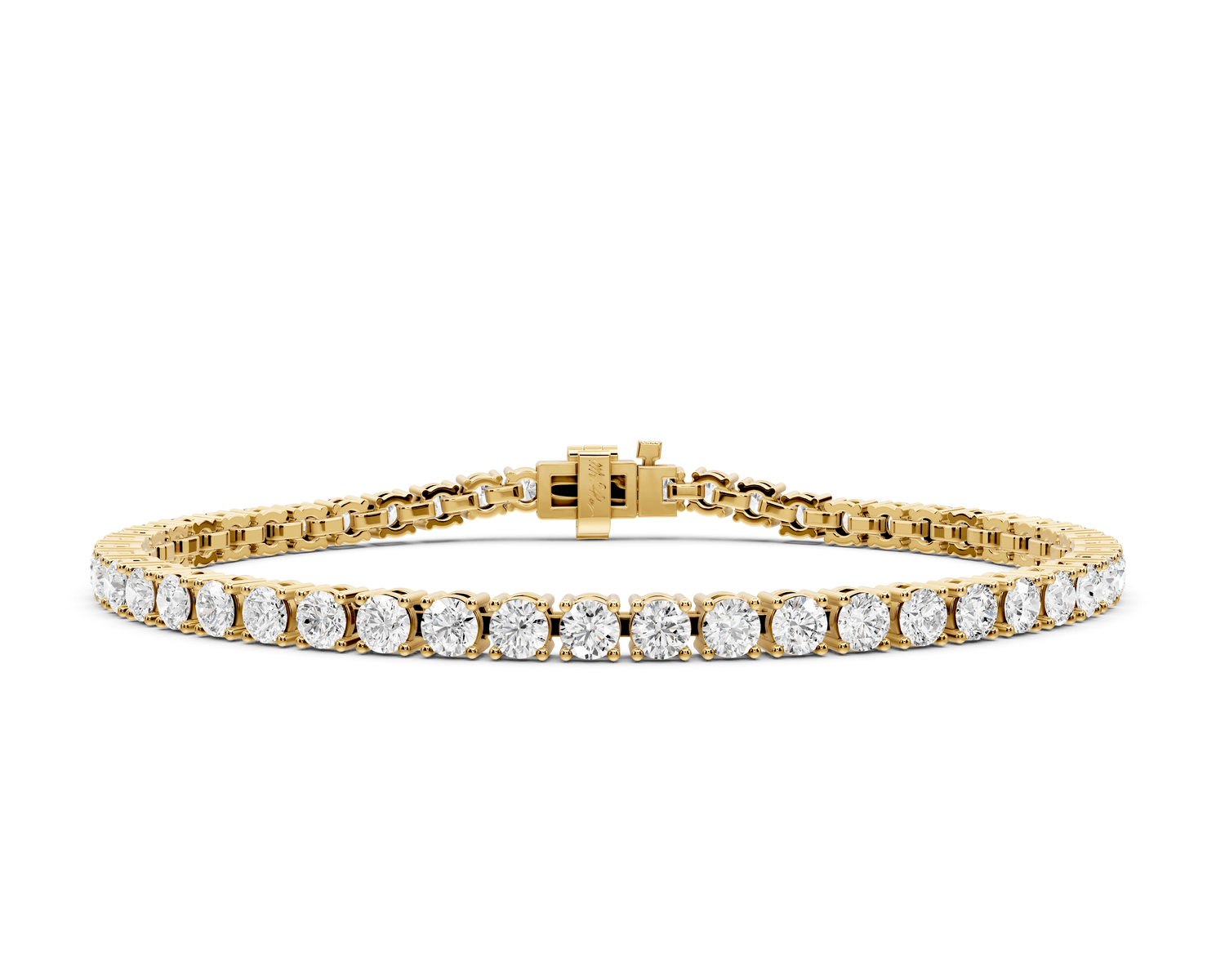 July Diamond Tennis Bracelet (3.4mm) – 14K Yellow Gold - Mr. Alex Jewelry