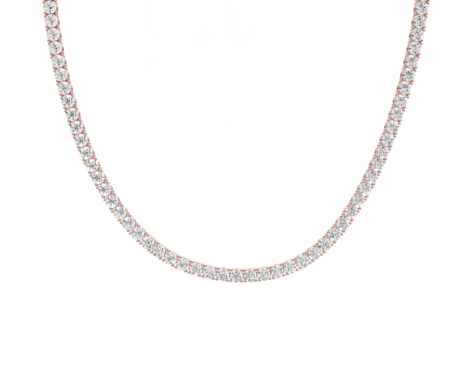July Diamond Tennis Necklace (3.4mm) – 14KT Rose Gold - Mr. Alex Jewelry