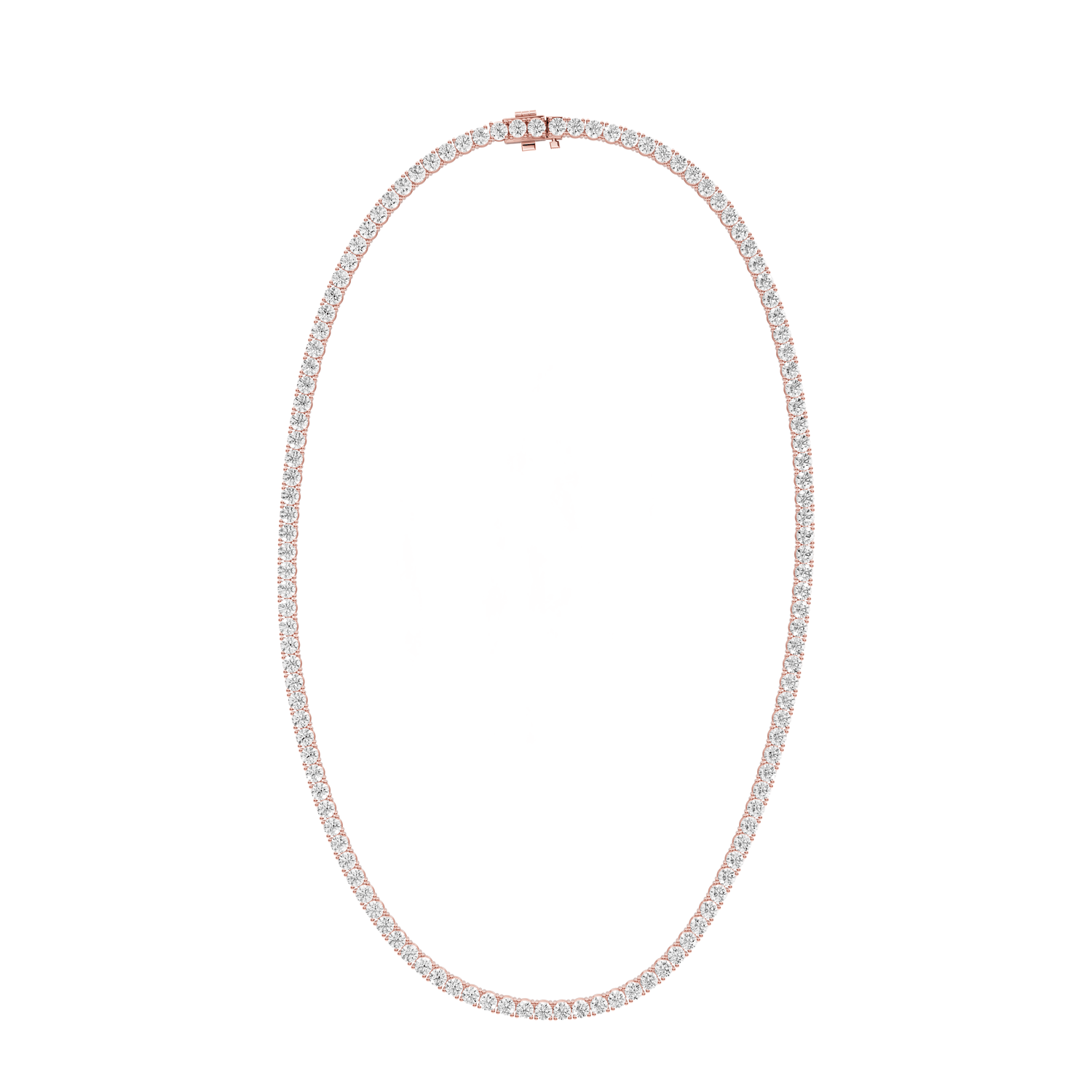 July Diamond Tennis Necklace (3.4mm) – 14KT Rose Gold - Mr. Alex Jewelry
