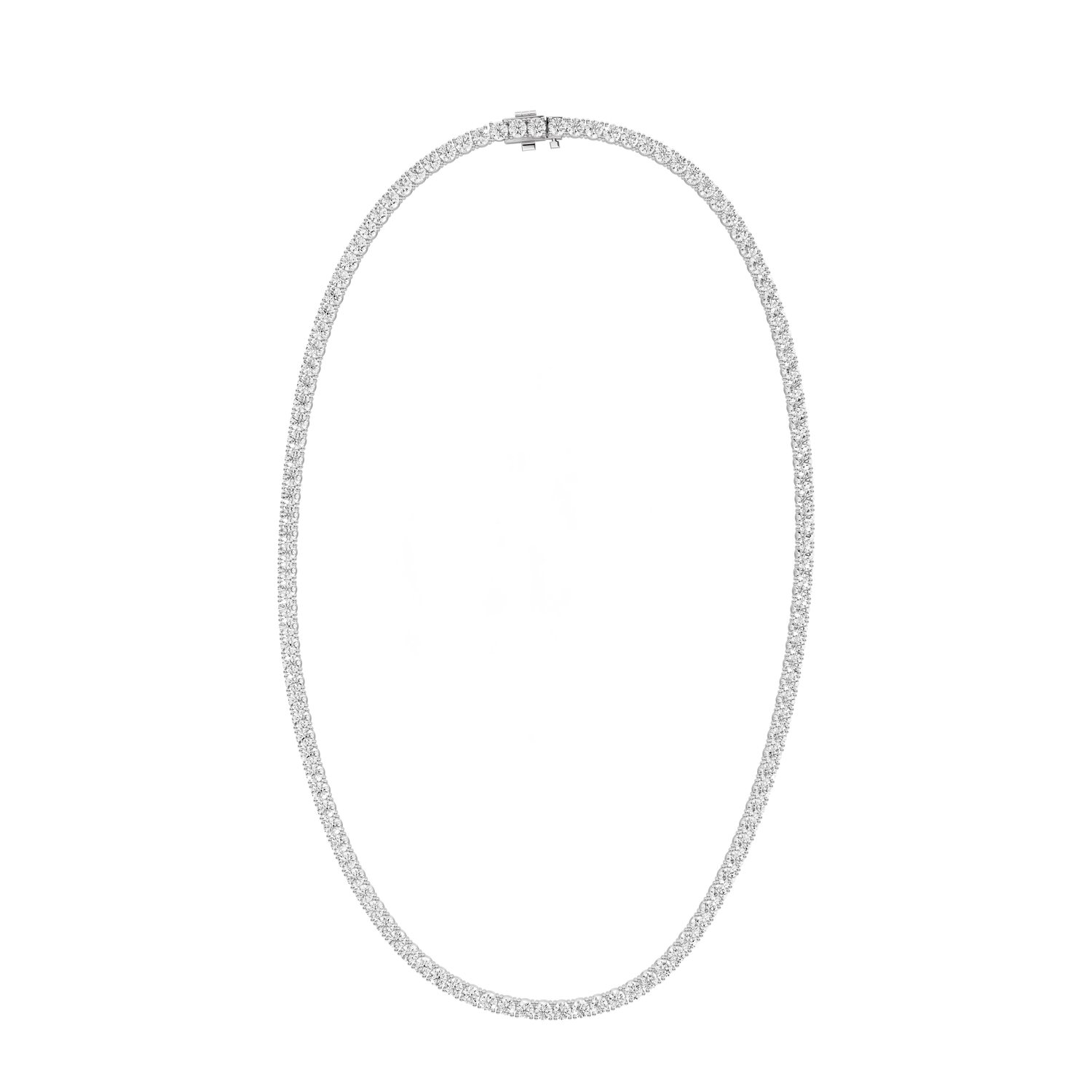 July Diamond Tennis Necklace (3.4mm) – 14KT White Gold - Mr. Alex Jewelry