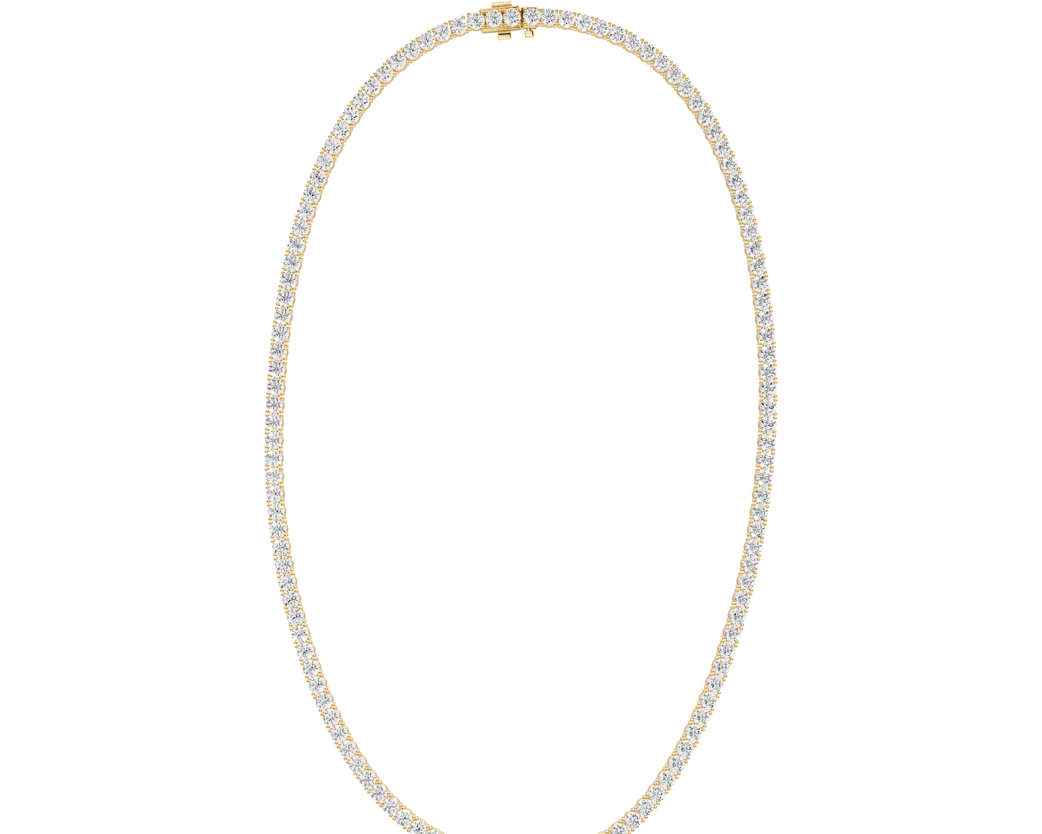 July Diamond Tennis Necklace (3.4mm) – 14KT Yellow Gold - Mr. Alex Jewelry