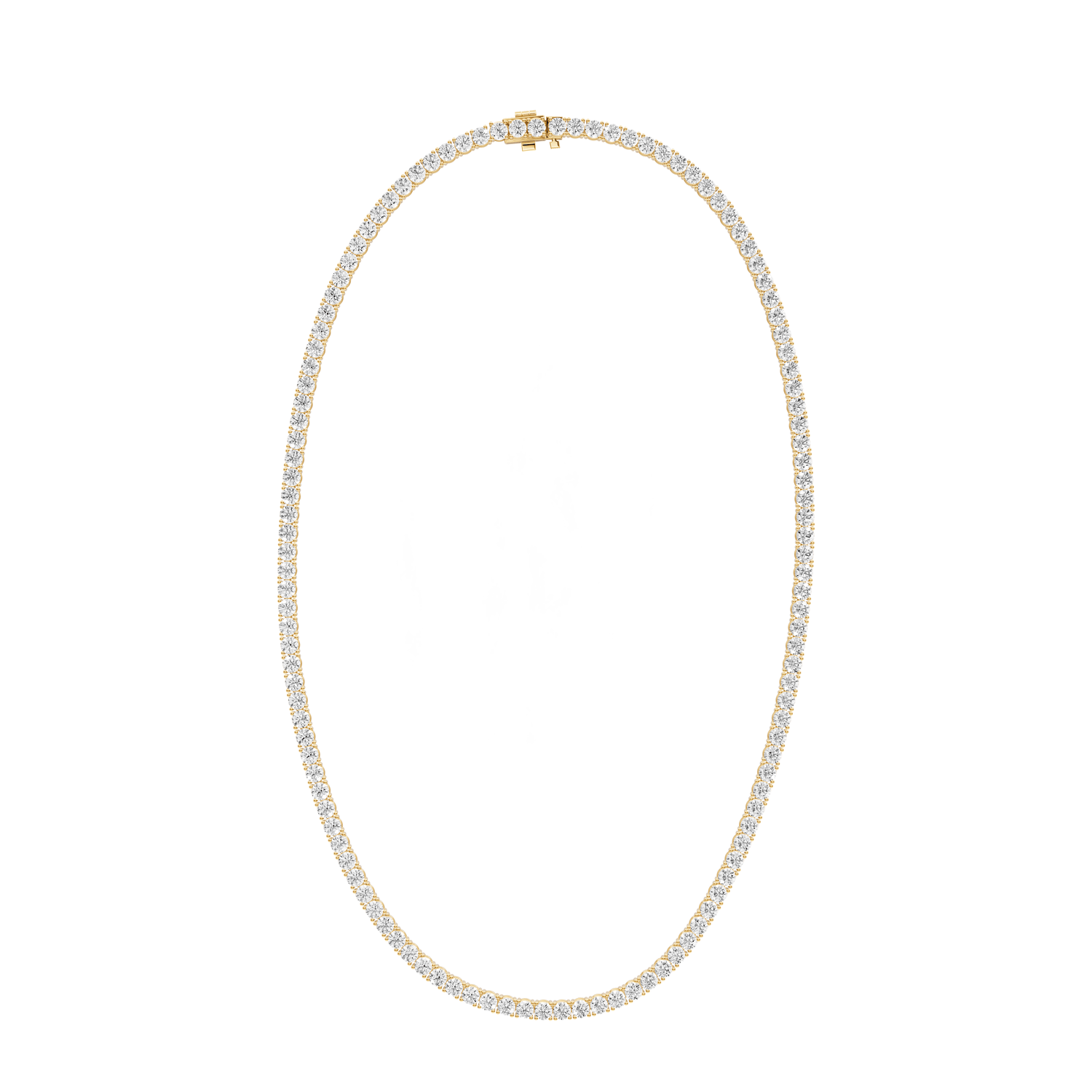 July Diamond Tennis Necklace (3.4mm) – 14KT Yellow Gold - Mr. Alex Jewelry