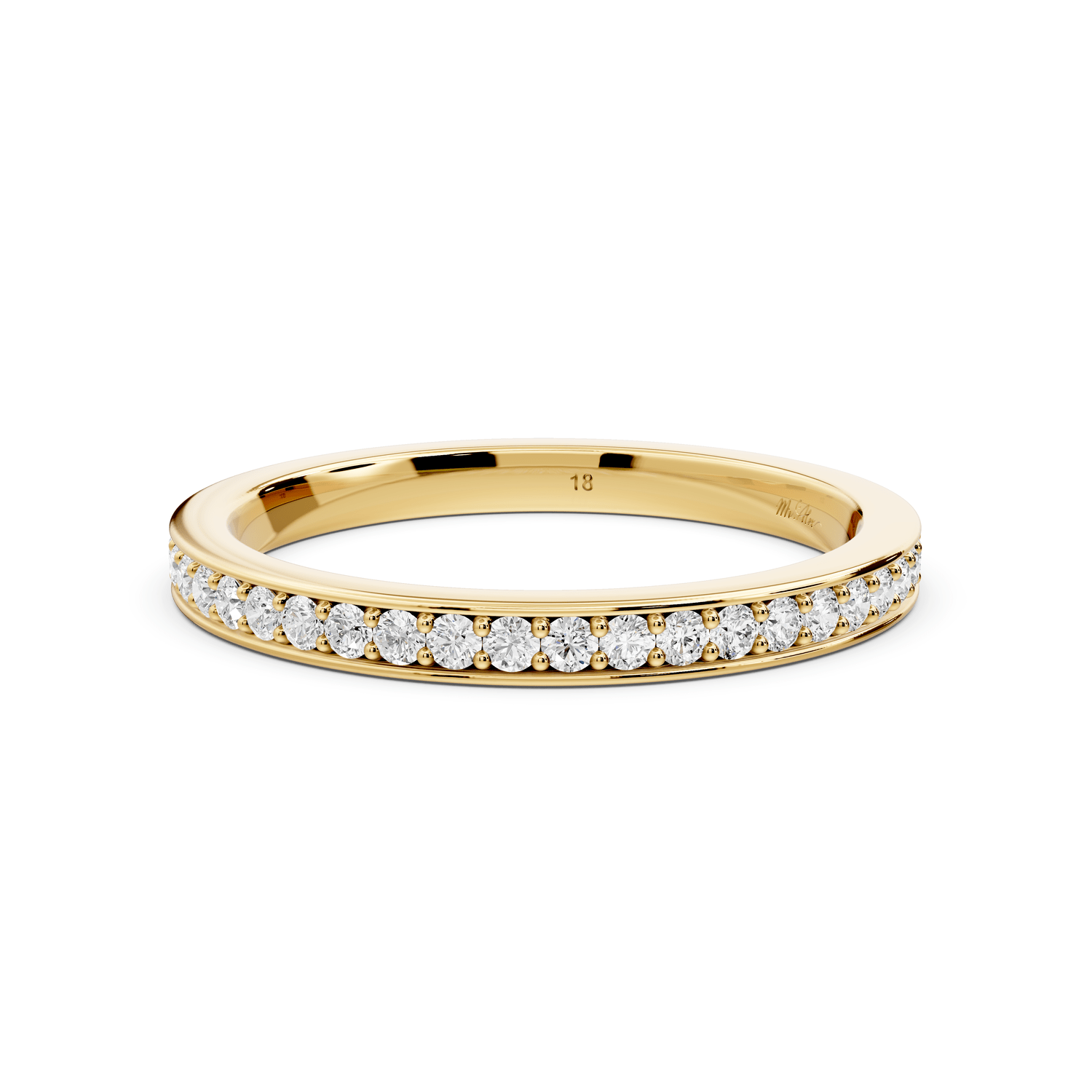 Keira - 0.37ct 18k yellow gold Diamond Pavé Wedding Band Ring - Mr. Alex Jewelry