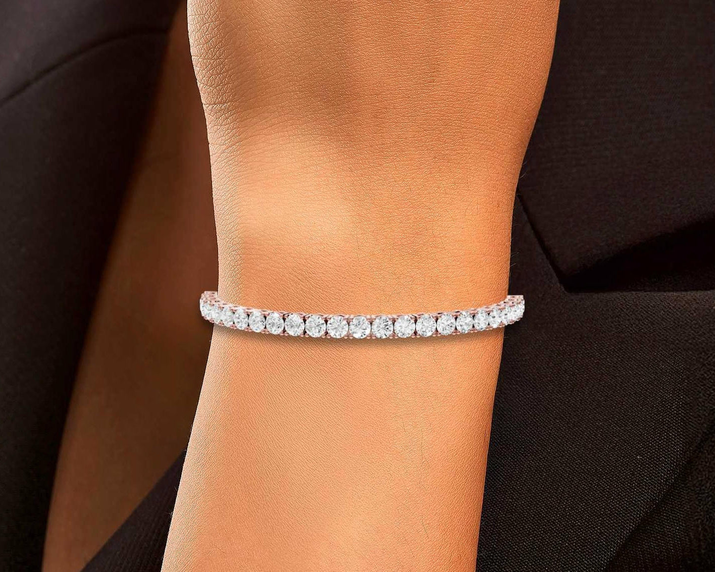 Lena Diamond Tennis Bracelet (4mm) – 14K Rose Gold - Mr. Alex Jewelry