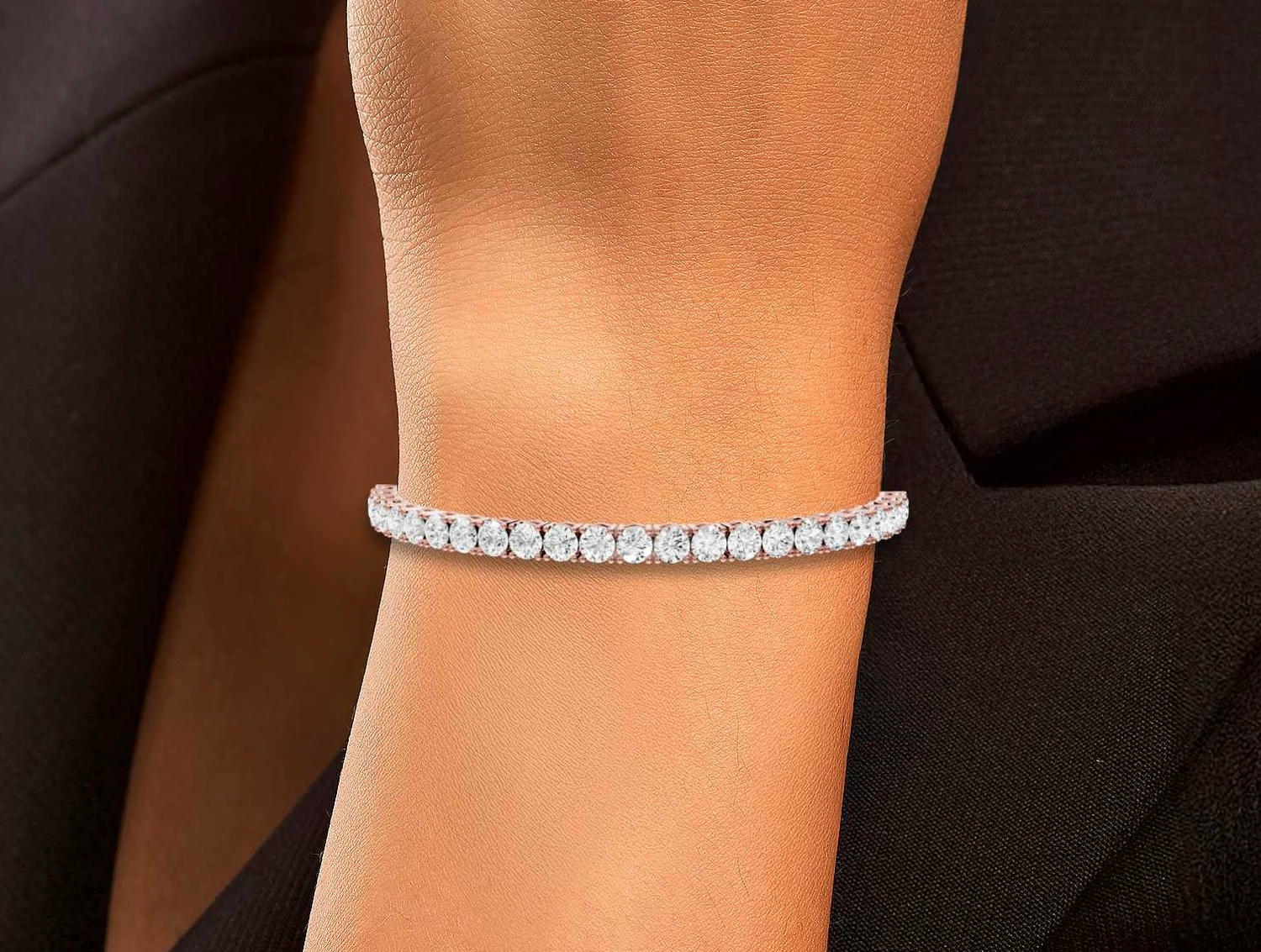 Lena Diamond Tennis Bracelet (4mm) – 14K Rose Gold - Mr. Alex Jewelry