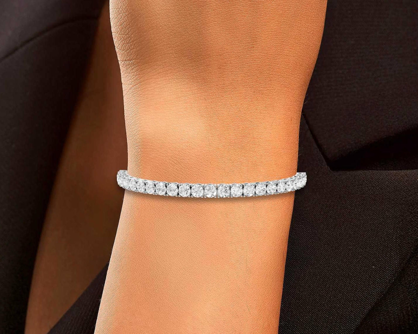 Lena Diamond Tennis Bracelet (4mm) – 14K White Gold - Mr. Alex Jewelry