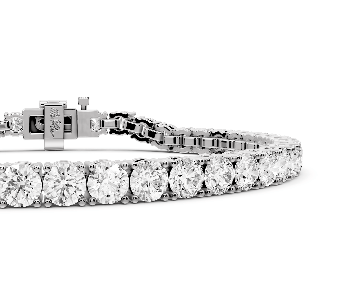 Lena Diamond Tennis Bracelet (4mm) – 14K White Gold - Mr. Alex Jewelry