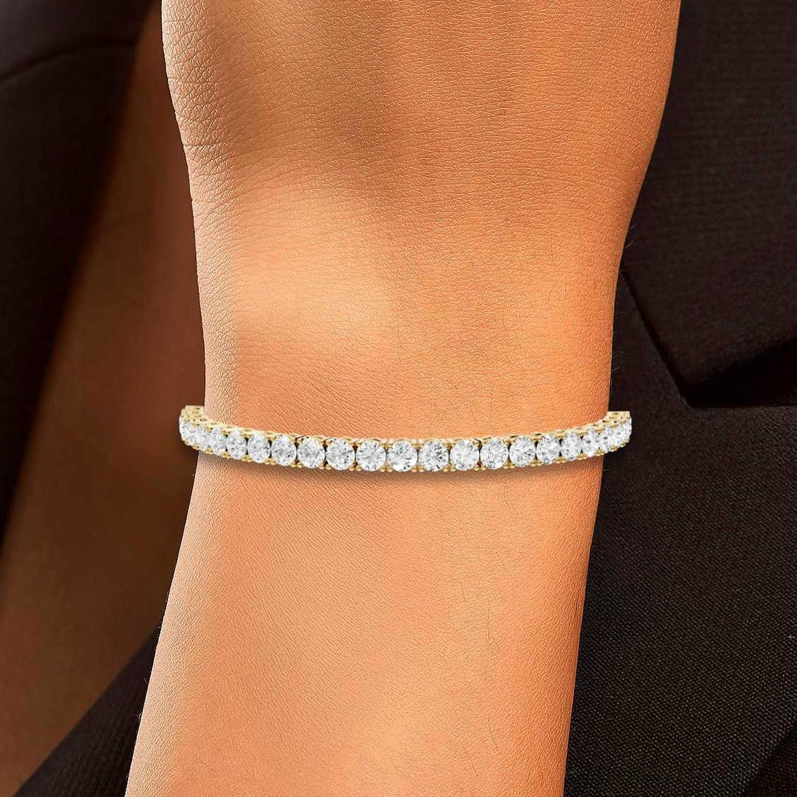 Lena Diamond Tennis Bracelet (4mm) – 14K Yellow Gold - Mr. Alex Jewelry