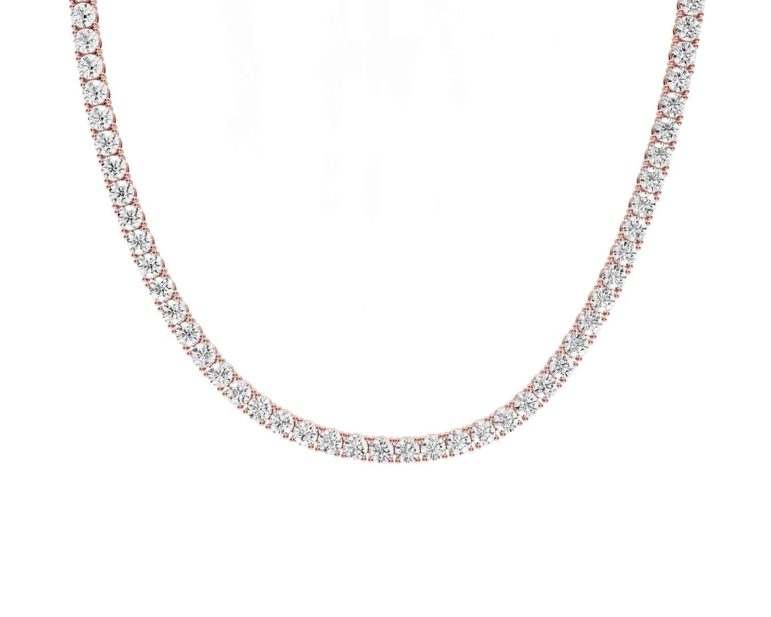 Lena Diamond Tennis Necklace (4mm) – 14KT Rose Gold - Mr. Alex Jewelry