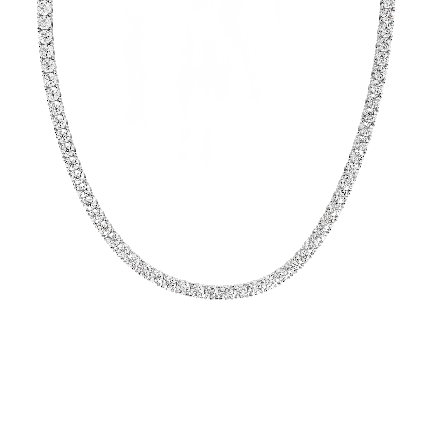Lena Diamond Tennis Necklace (4mm) – 14KT White Gold - Mr. Alex Jewelry