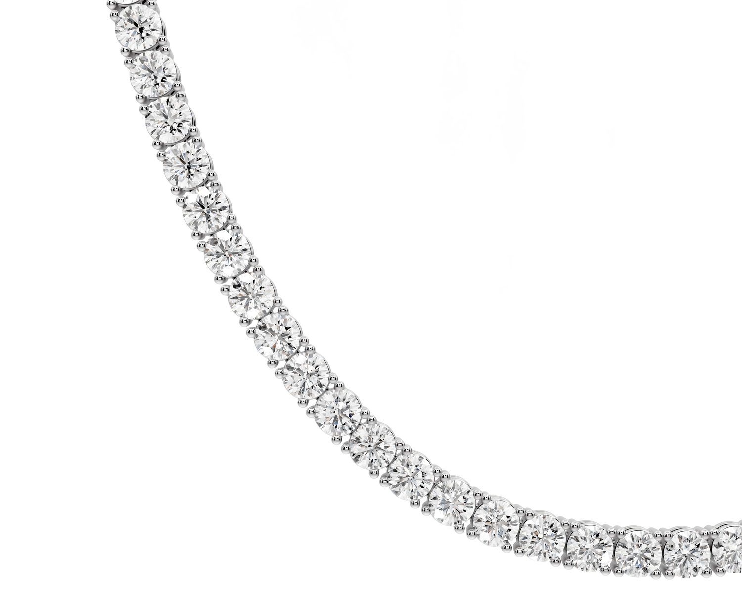 Lena Diamond Tennis Necklace (4mm) – 14KT White Gold - Mr. Alex Jewelry