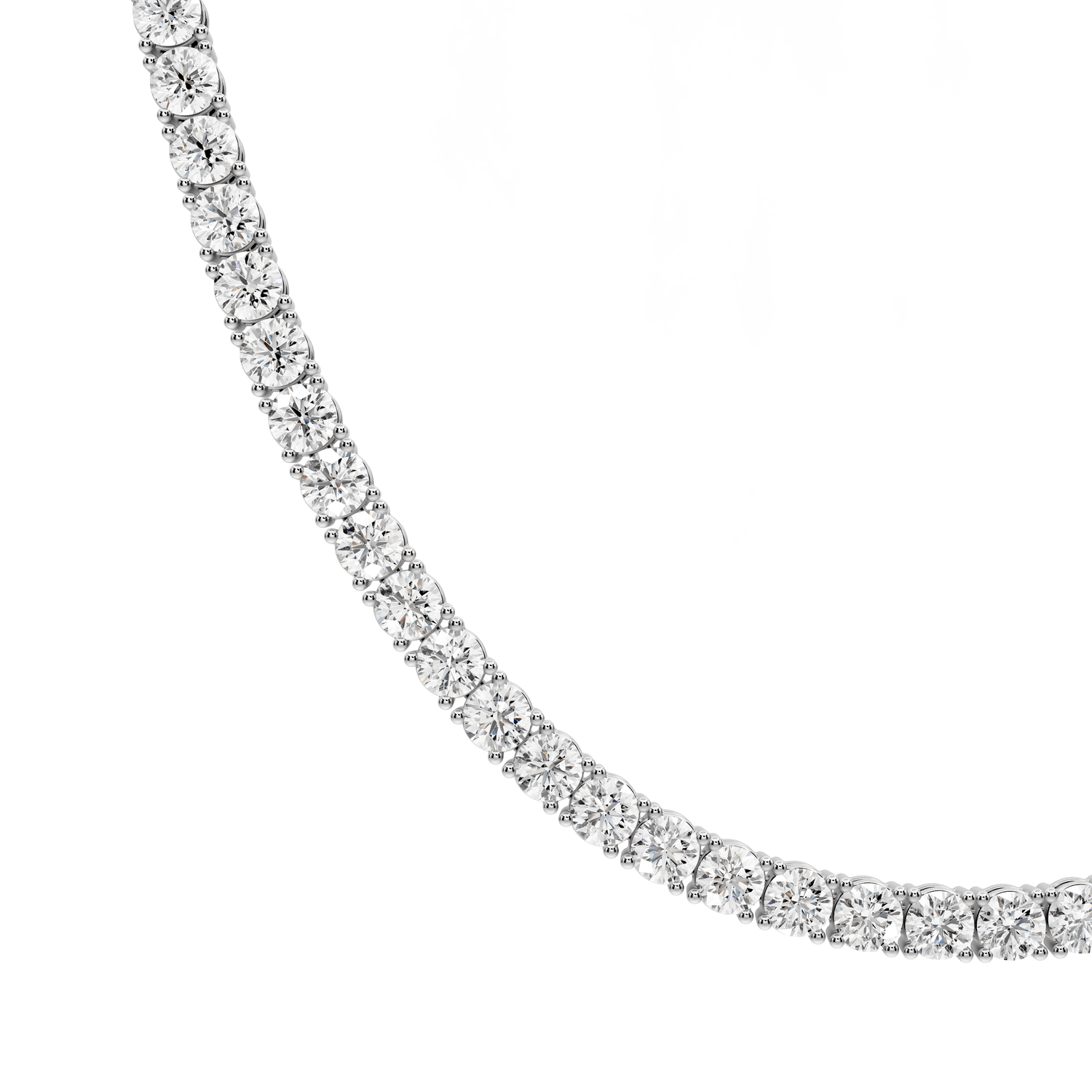Lena Diamond Tennis Necklace (4mm) – 14KT White Gold - Mr. Alex Jewelry