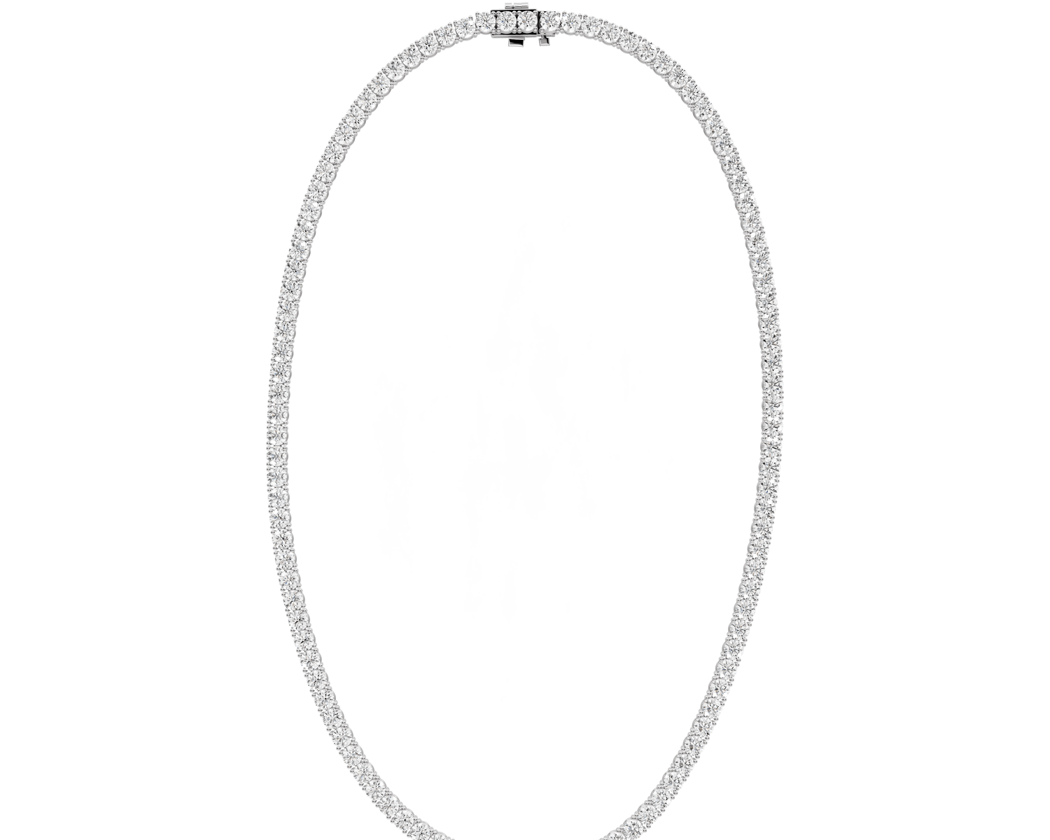 Lena Diamond Tennis Necklace (4mm) – 14KT White Gold - Mr. Alex Jewelry