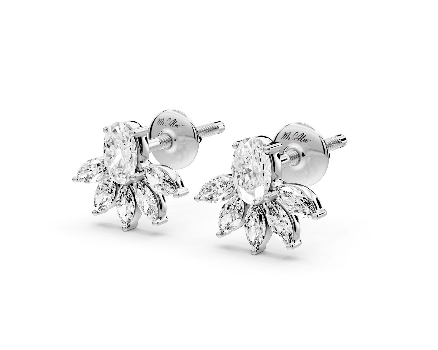 Lexi Earrings White Gold - Mr. Alex Jewelry