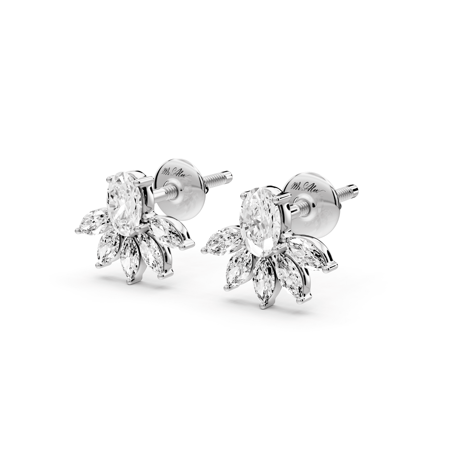 Lexi Earrings White Gold - Mr. Alex Jewelry