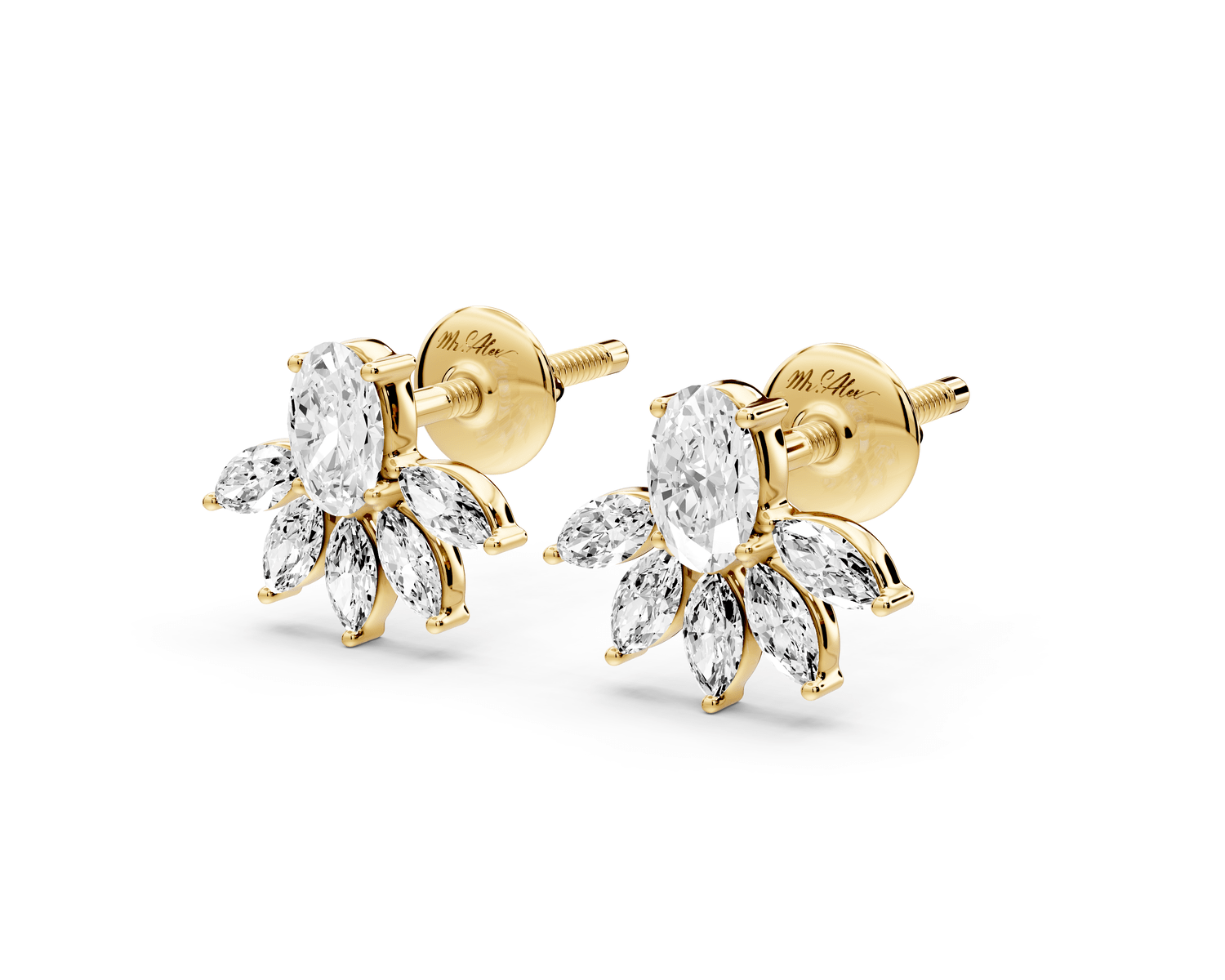 Lexi Earrings Yellow Gold - Mr. Alex Jewelry