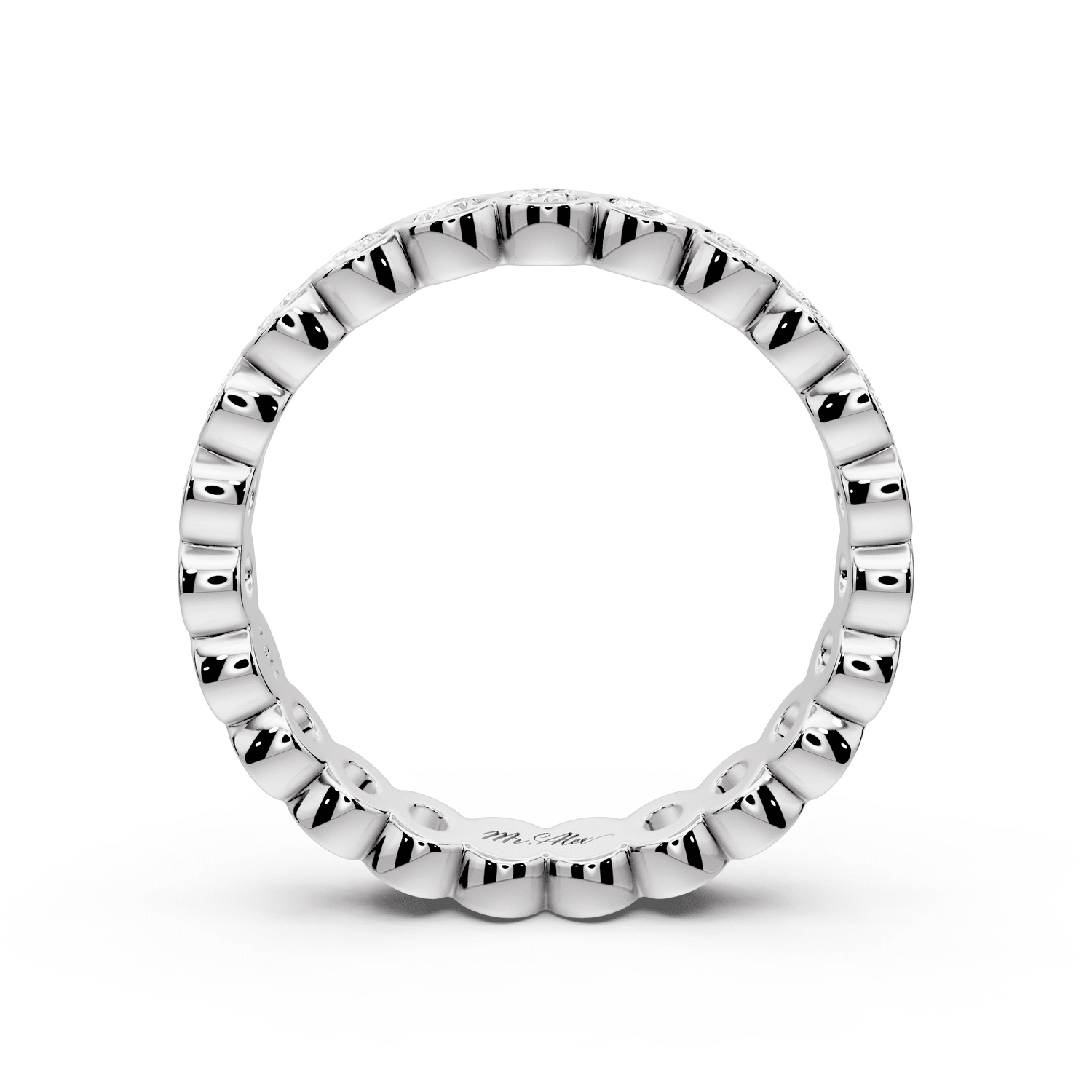 Lian - 1.5ct 14k white gold Oval-Cut Diamond Eternity Band Ring - Mr. Alex Jewelry