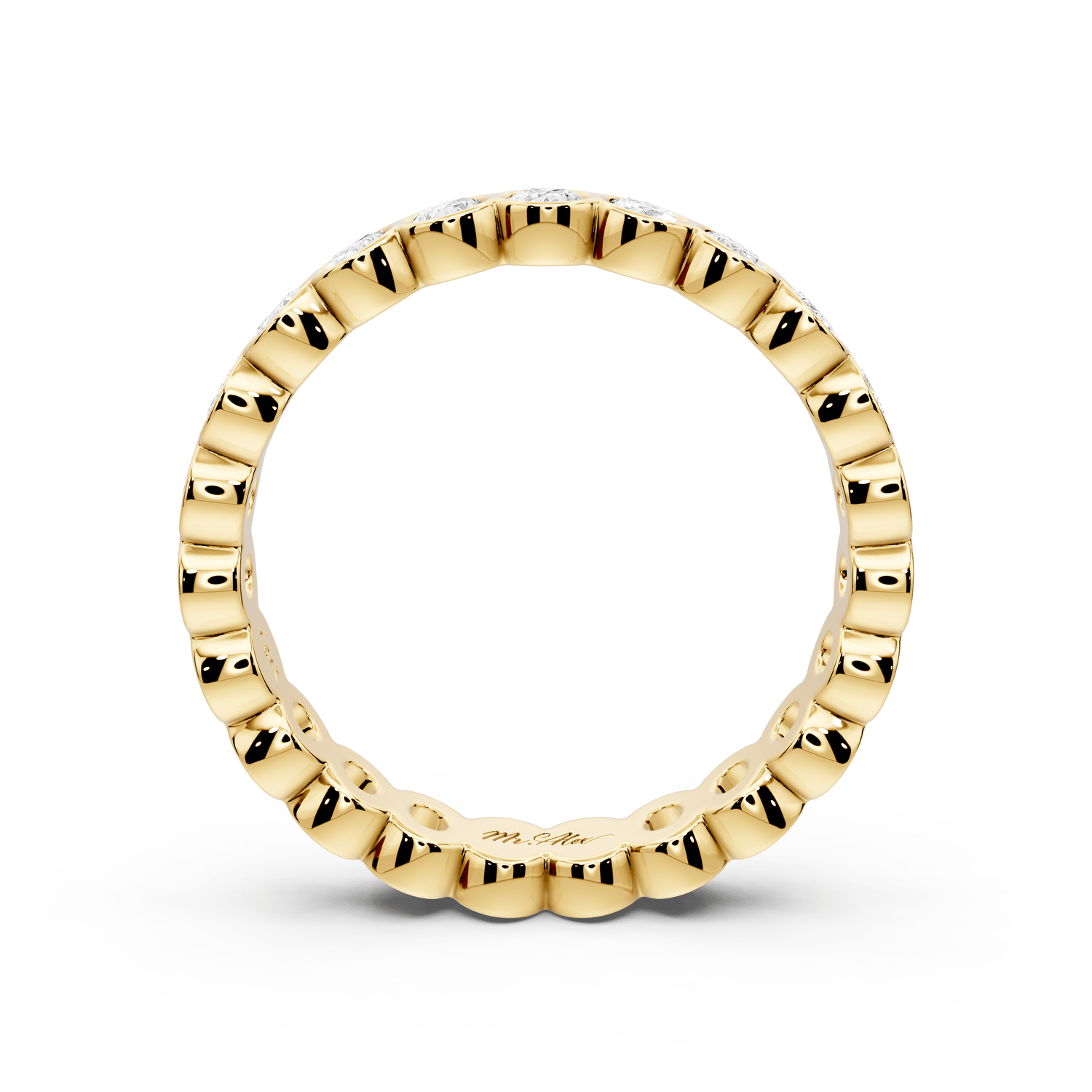 Lian - 1.5ct 18k yellow gold Oval-Cut Diamond Eternity Band Ring - Mr. Alex Jewelry