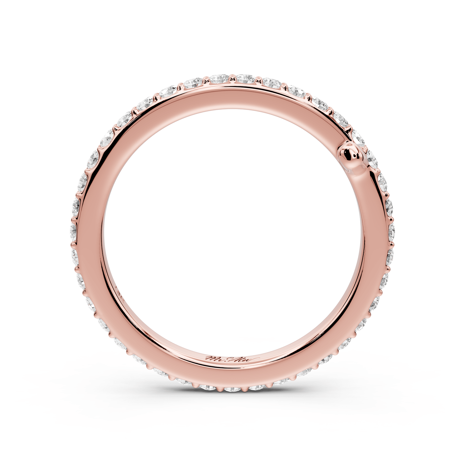 Lili - 0.49ct 14k rose gold Diamond Pavé Eternity Band Ring - Mr. Alex Jewelry