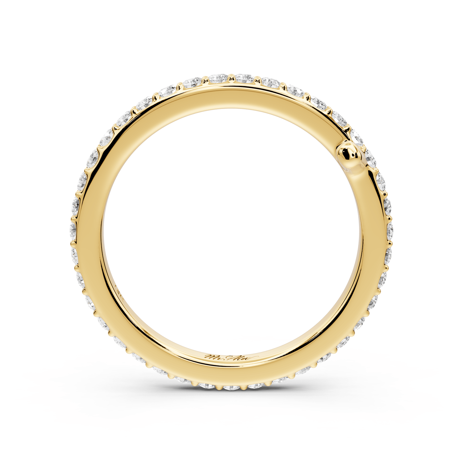 Lili - 0.49ct 14k yellow gold Diamond Pavé Eternity Band Ring - Mr. Alex Jewelry