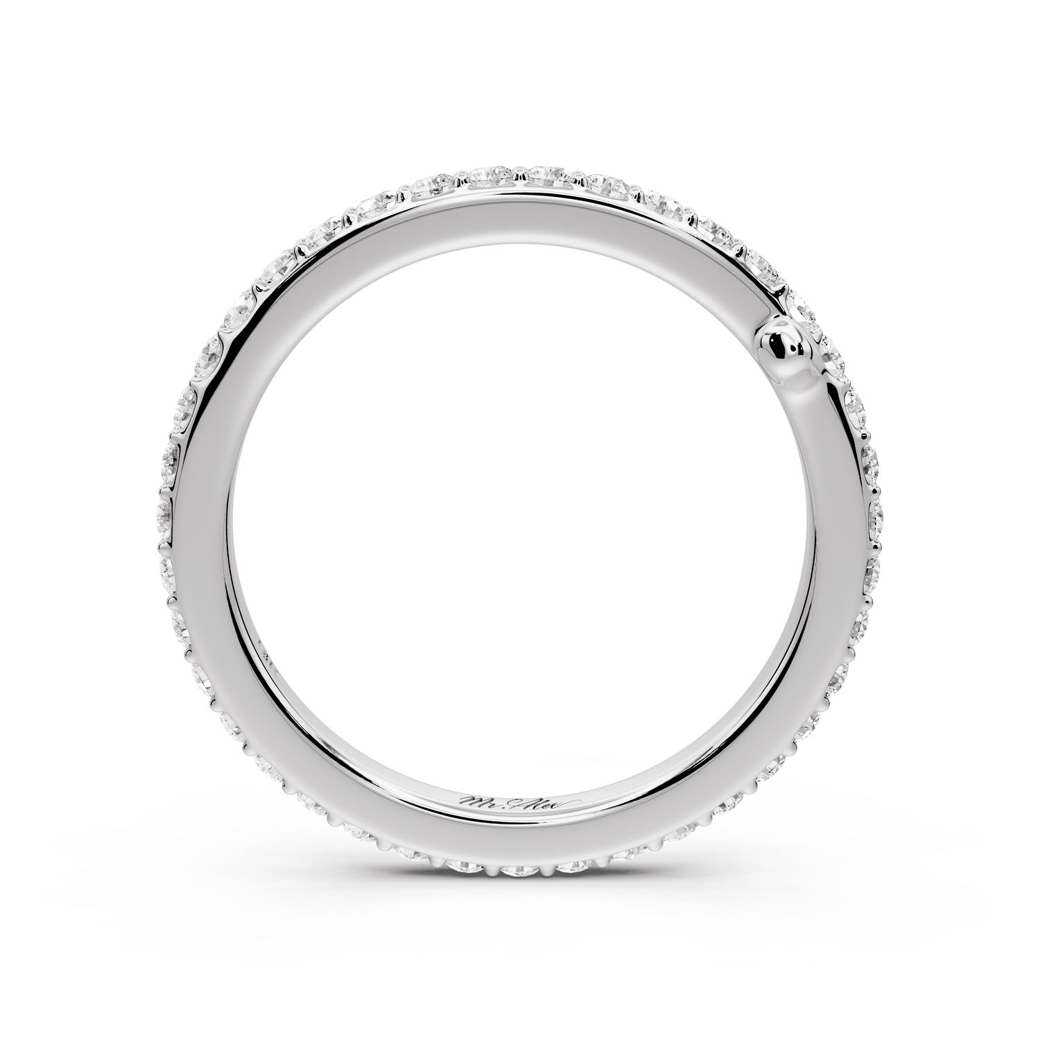 Lili - 0.49ct 18k white gold Diamond Pavé Eternity Band Ring - Mr. Alex Jewelry
