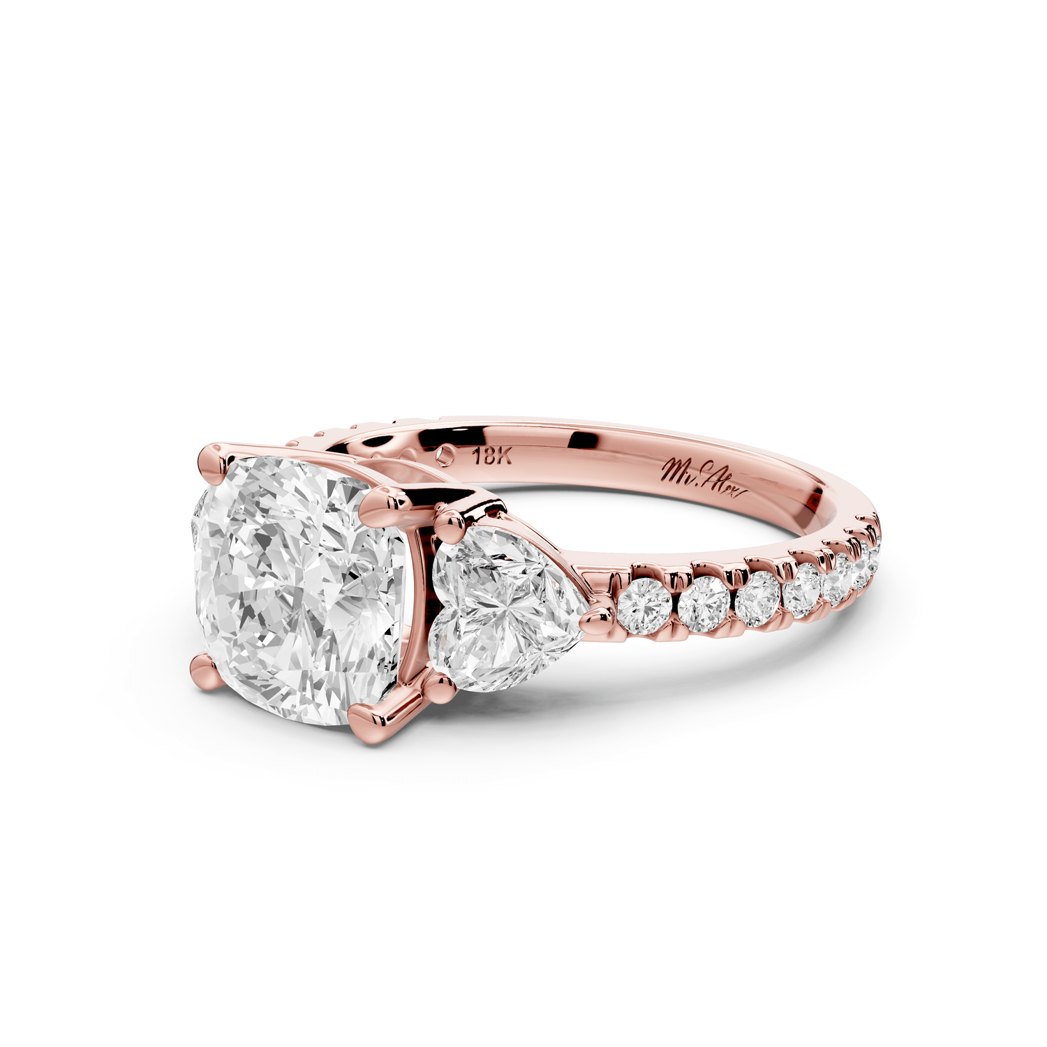 Lily - 2ct Engagement Ring 14k rose gold - Mr. Alex Jewelry