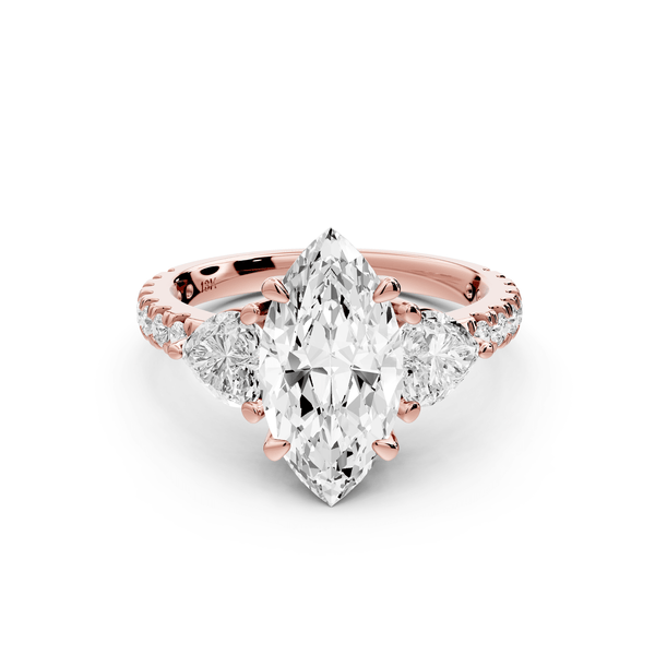 Lily - 2ct Engagement Ring 14k rose gold - Mr. Alex Jewelry